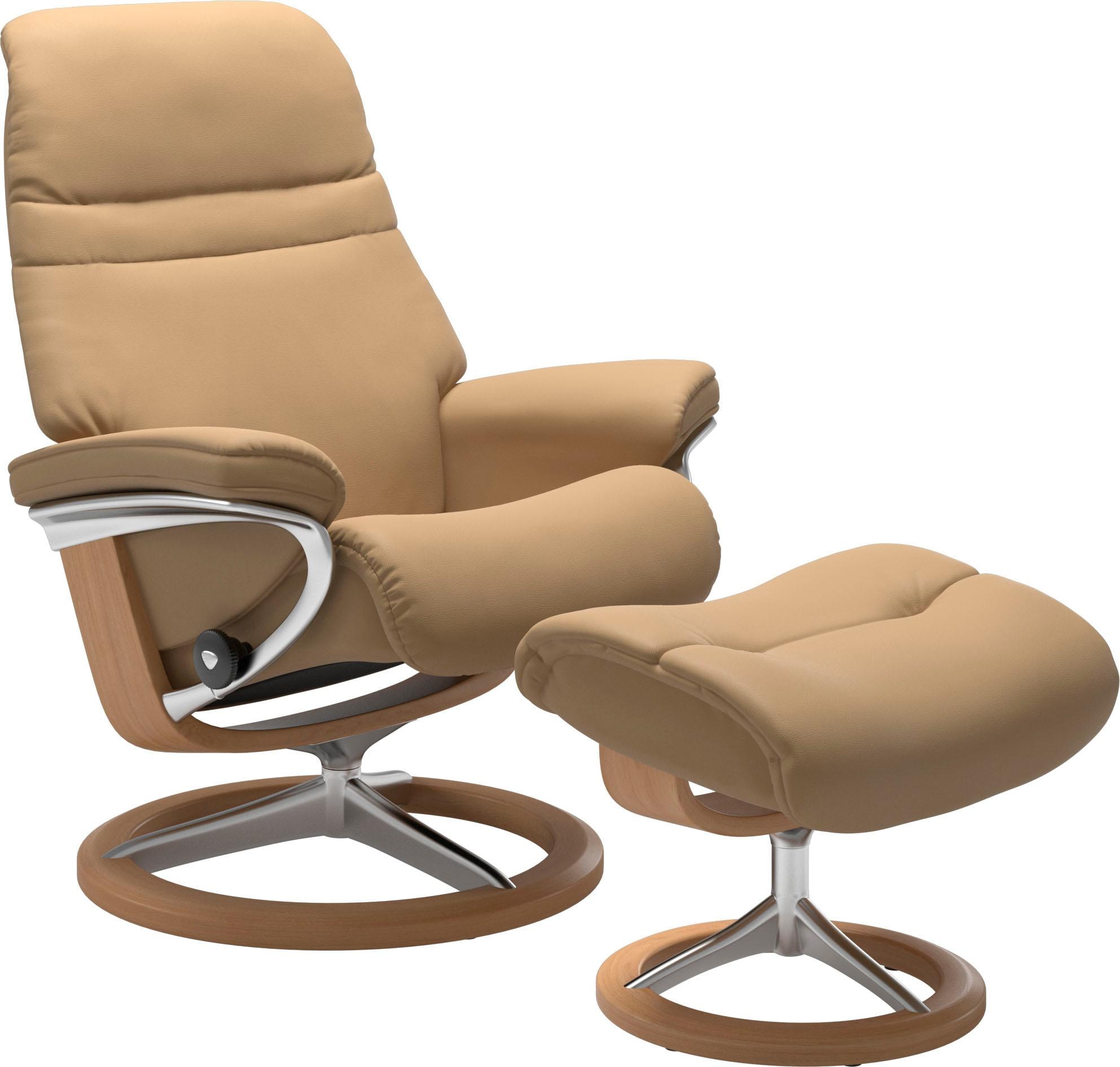 Stressless Relaxsessel "Sunrise" mit Signature Base, Größe M, Gestell Eiche, in 2 Bezugsqualitäten lieferbar