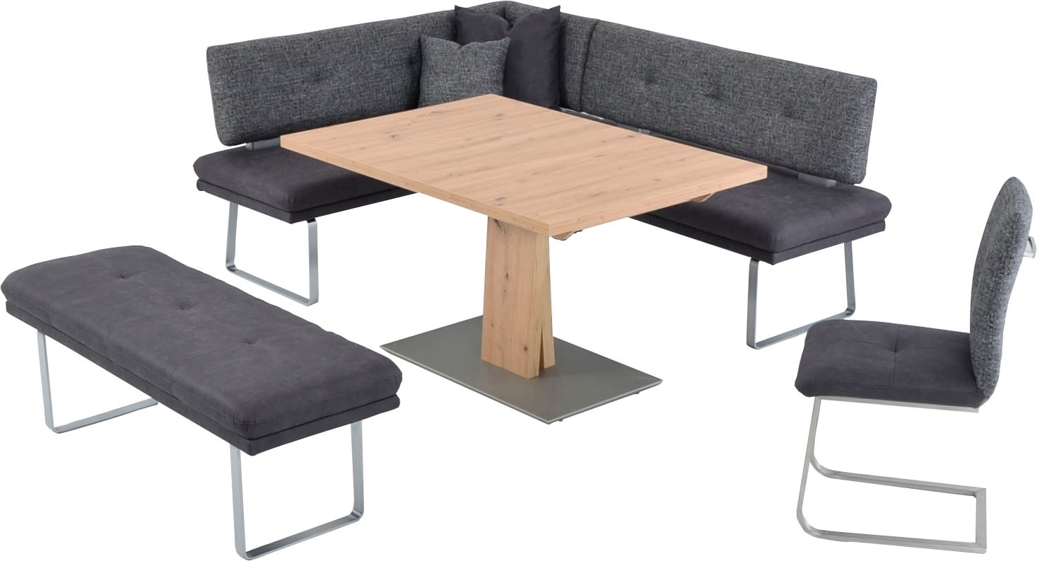 K+W Komfort & Wohnen "Giacomo II" 4 Stk. tlg. wahlweise rechts oder links, langer Schenkel 207cm, 1 Freischwinger