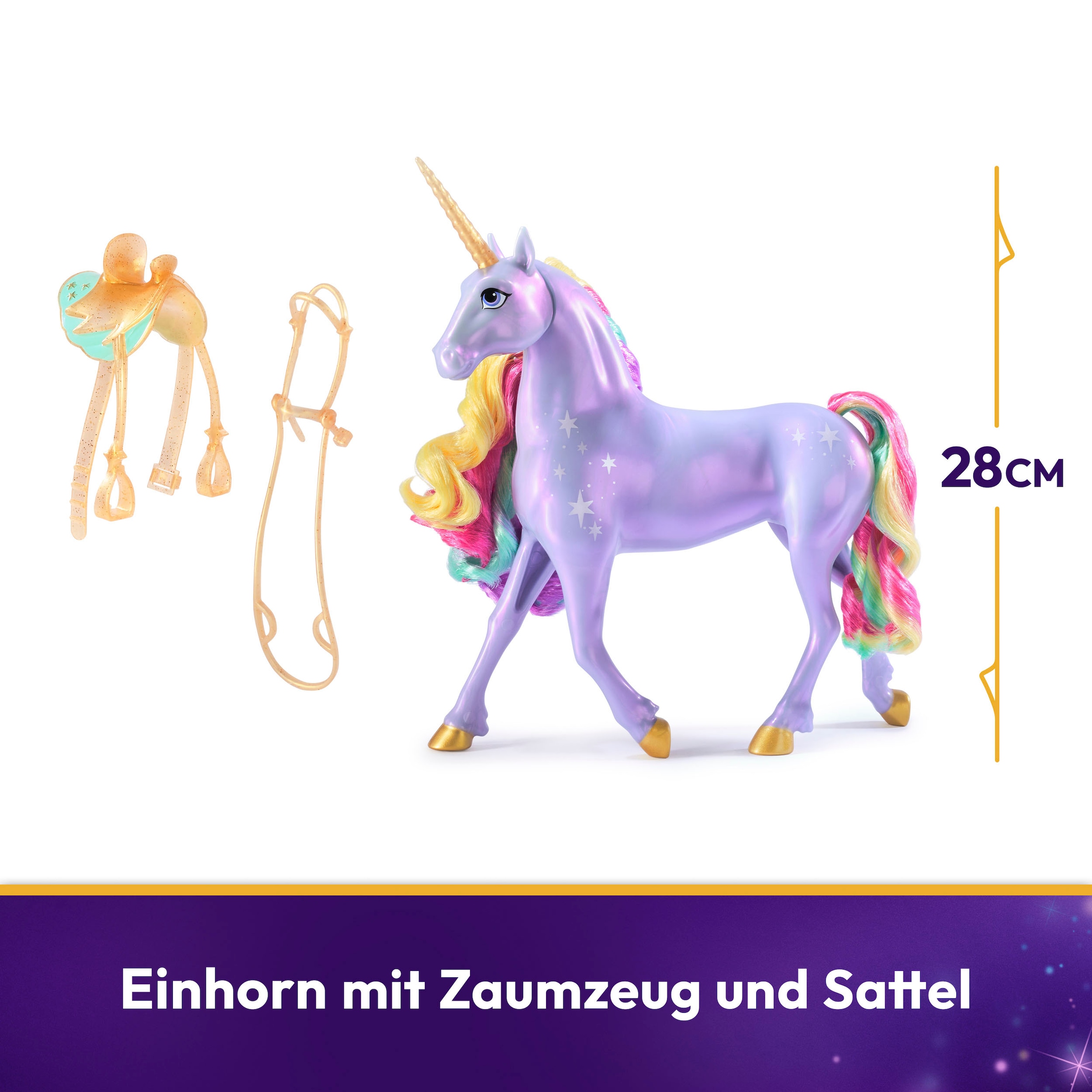 Spin Master Anziehpuppe »Unicorn Academy - Interactive Rainbow Light-Up Wildstar«, mit Leuchteffekt