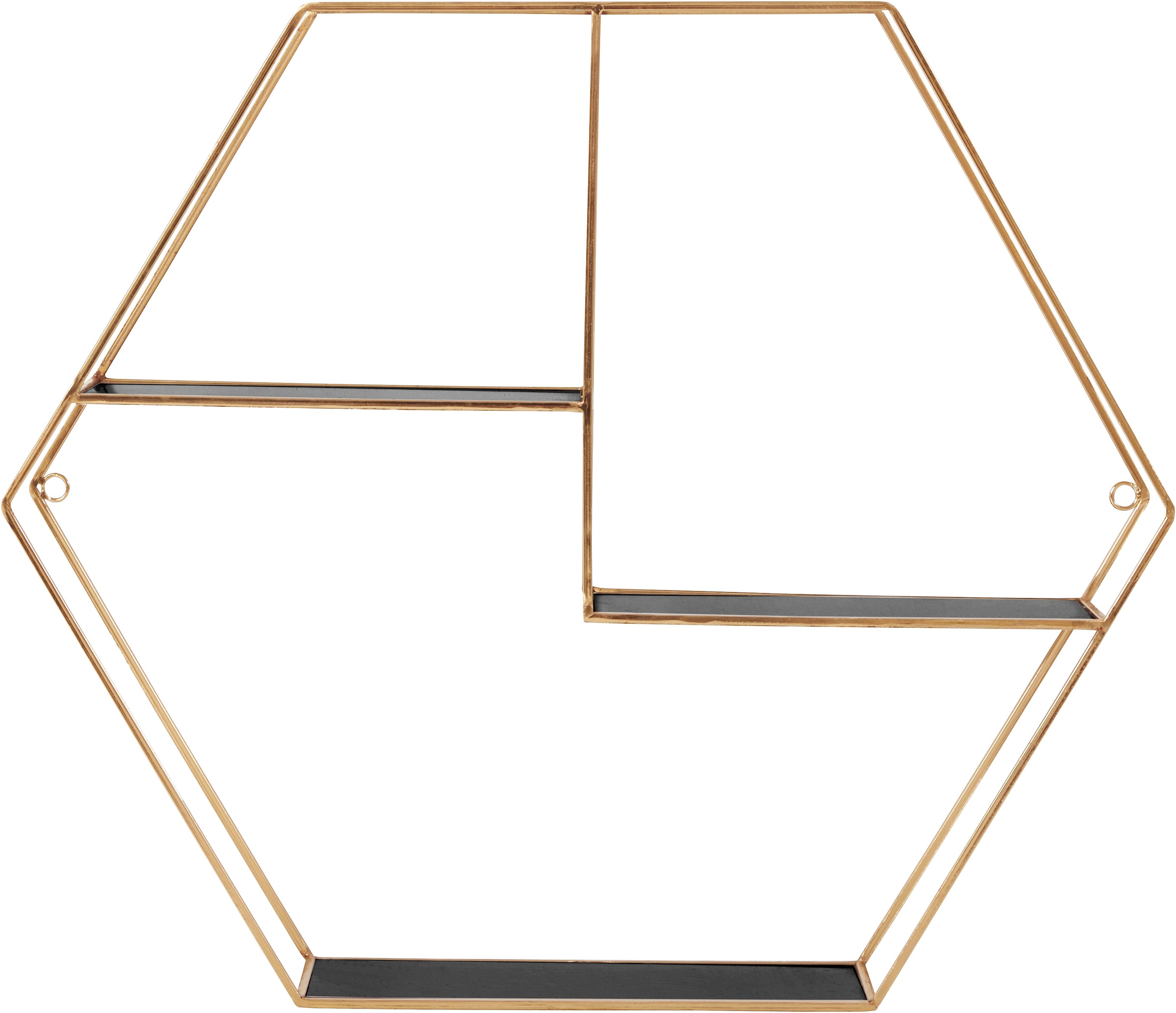 Leonique Deko-Wandregal »Hexagon«, sechseckiges in bestellen | BAUR goldfarben, Design modernem Element