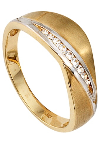 JOBO Goldring 333 Gold bicolor su Zirkonia