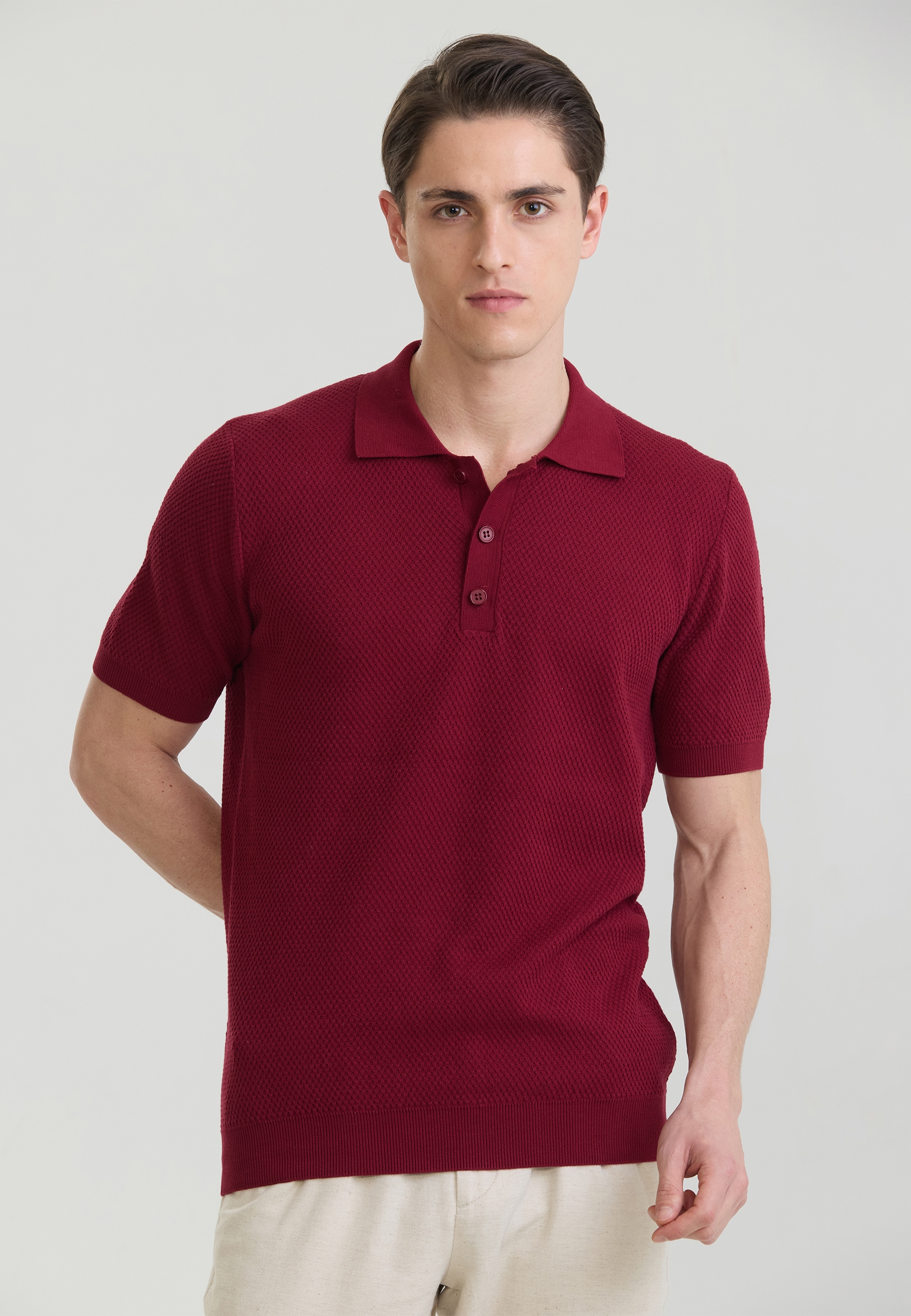 Felix Hardy "Strick-Polo Shirt Kurzarm"