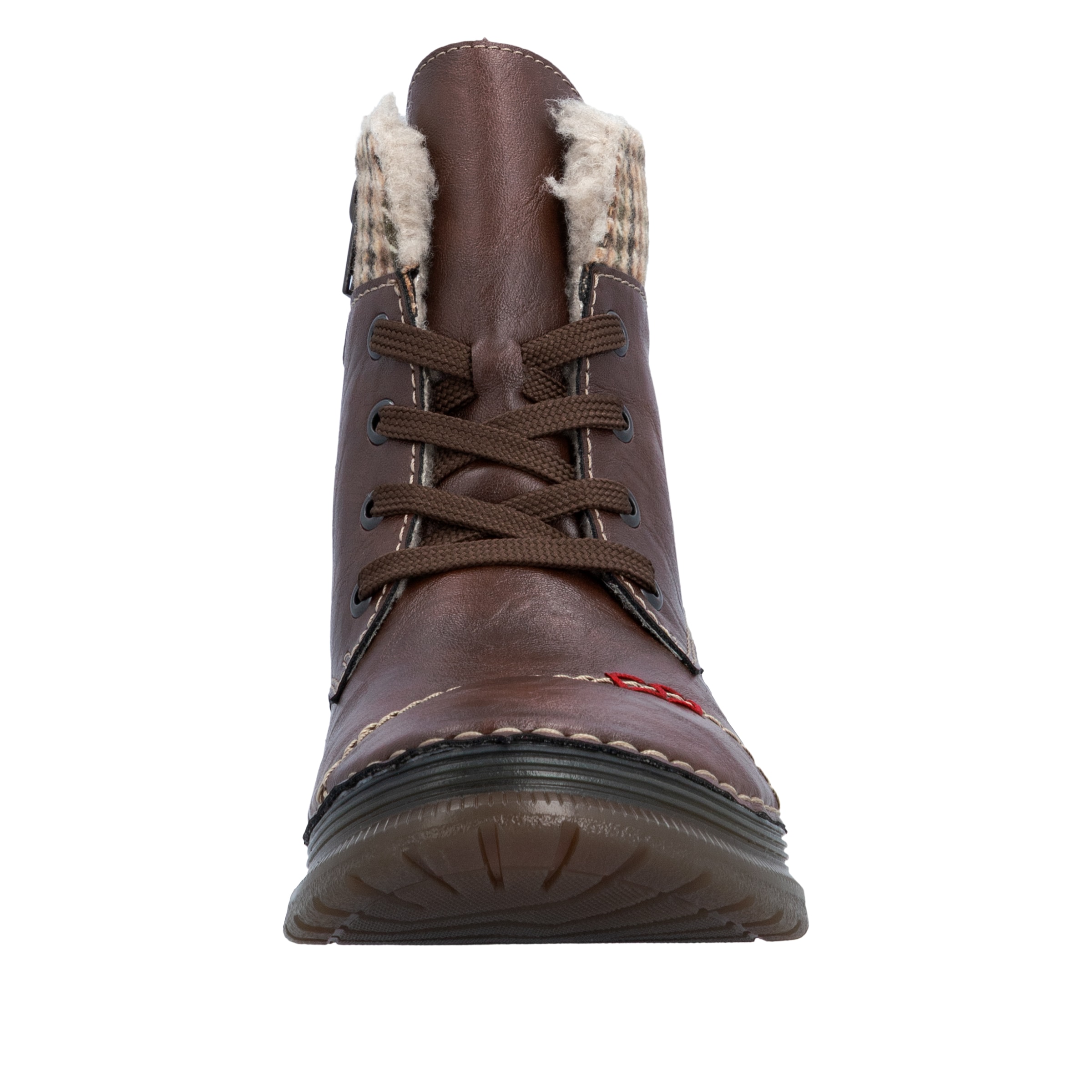 Rieker Schnürboots  Winterboots, Keilstiefelette mit Ziersteppung
