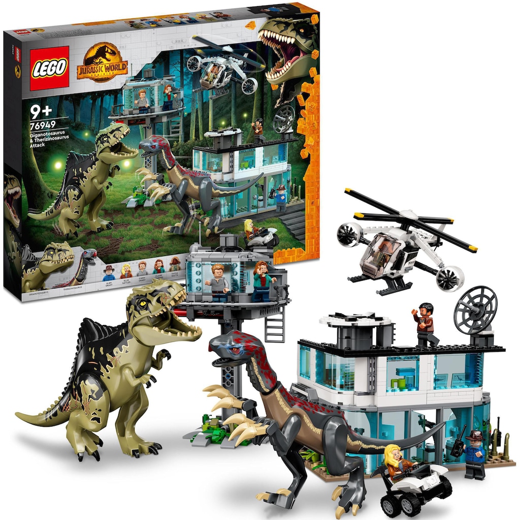 LEGO® Konstruktionsspielsteine »Giganotosaurus & Therizinosaurus Angriff (76949), LEGO® Jurassic World«, (810 St.)