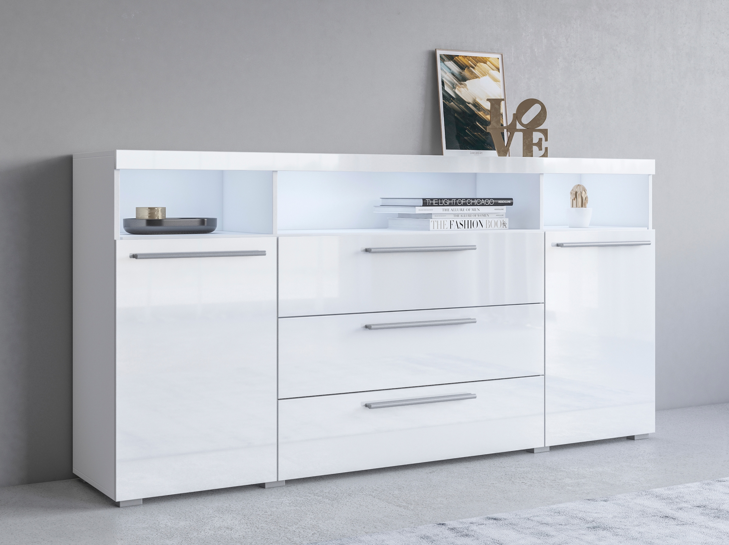 OTTO home Sideboard "India,Breite 182cm moderne Anrichte 2Türen,3 Schublade günstig online kaufen