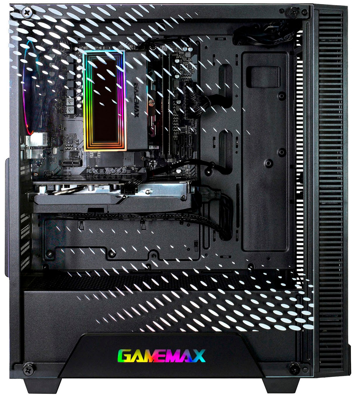 GAMEMAX Gaming-PC »Rockstar 8202 AMD Ryzen 5 7500F 32GB DDR5 1TB SSD RX 9070« Windows 11, DDR5 RAM