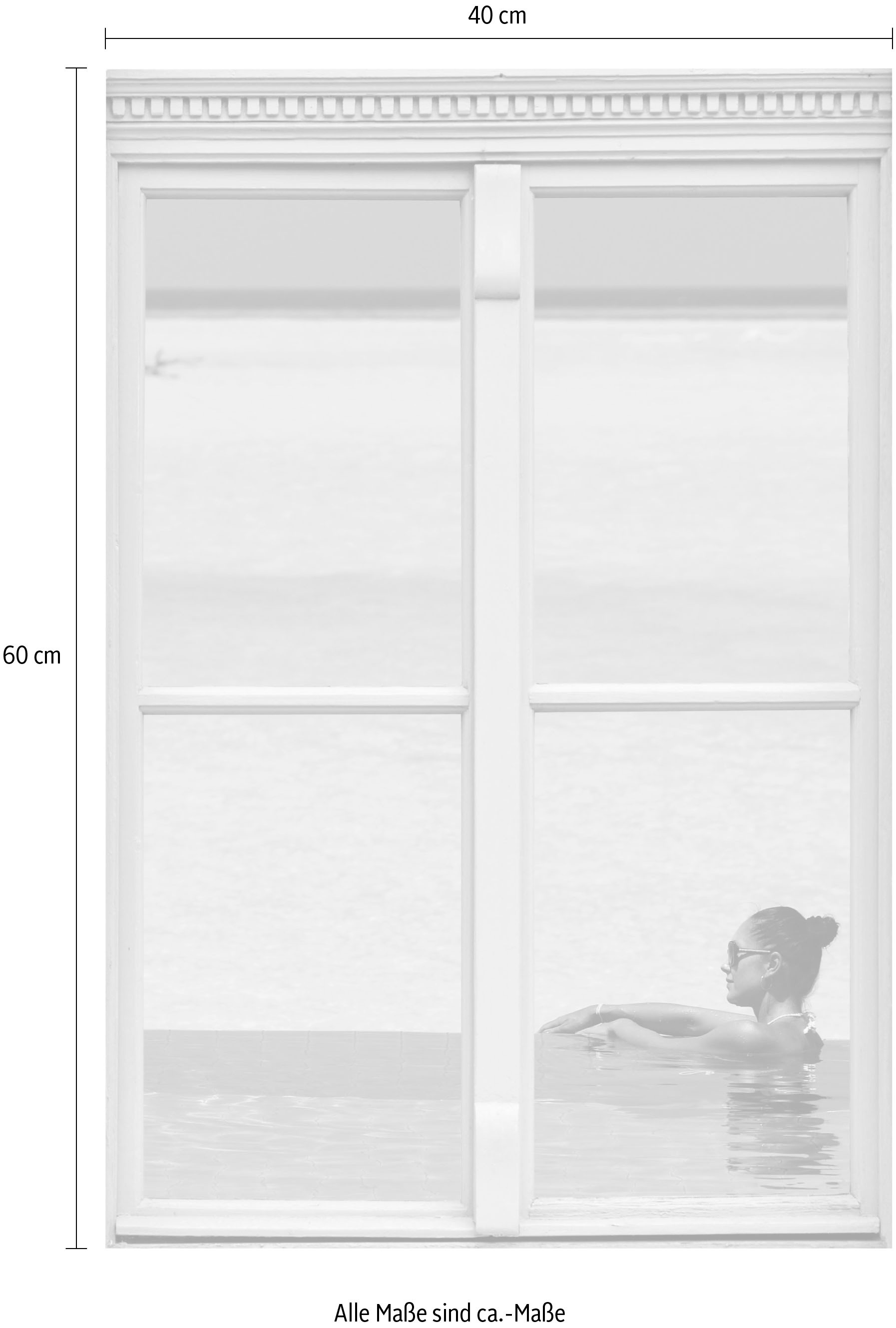 queence Wandsticker "Frau im Pool", Wandsticker, Wandbild, selbstklebend, 3 günstig online kaufen