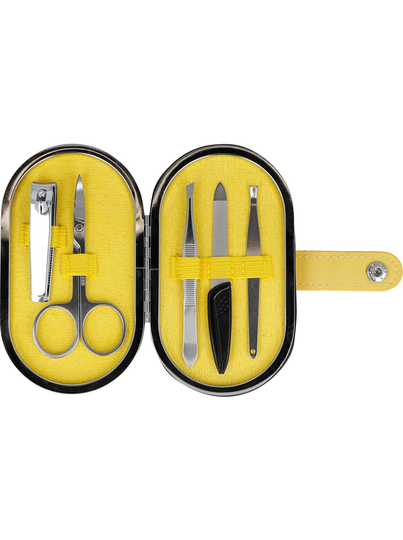 Damen Maniküre-Etuiweiß, gelb, Nageletuis