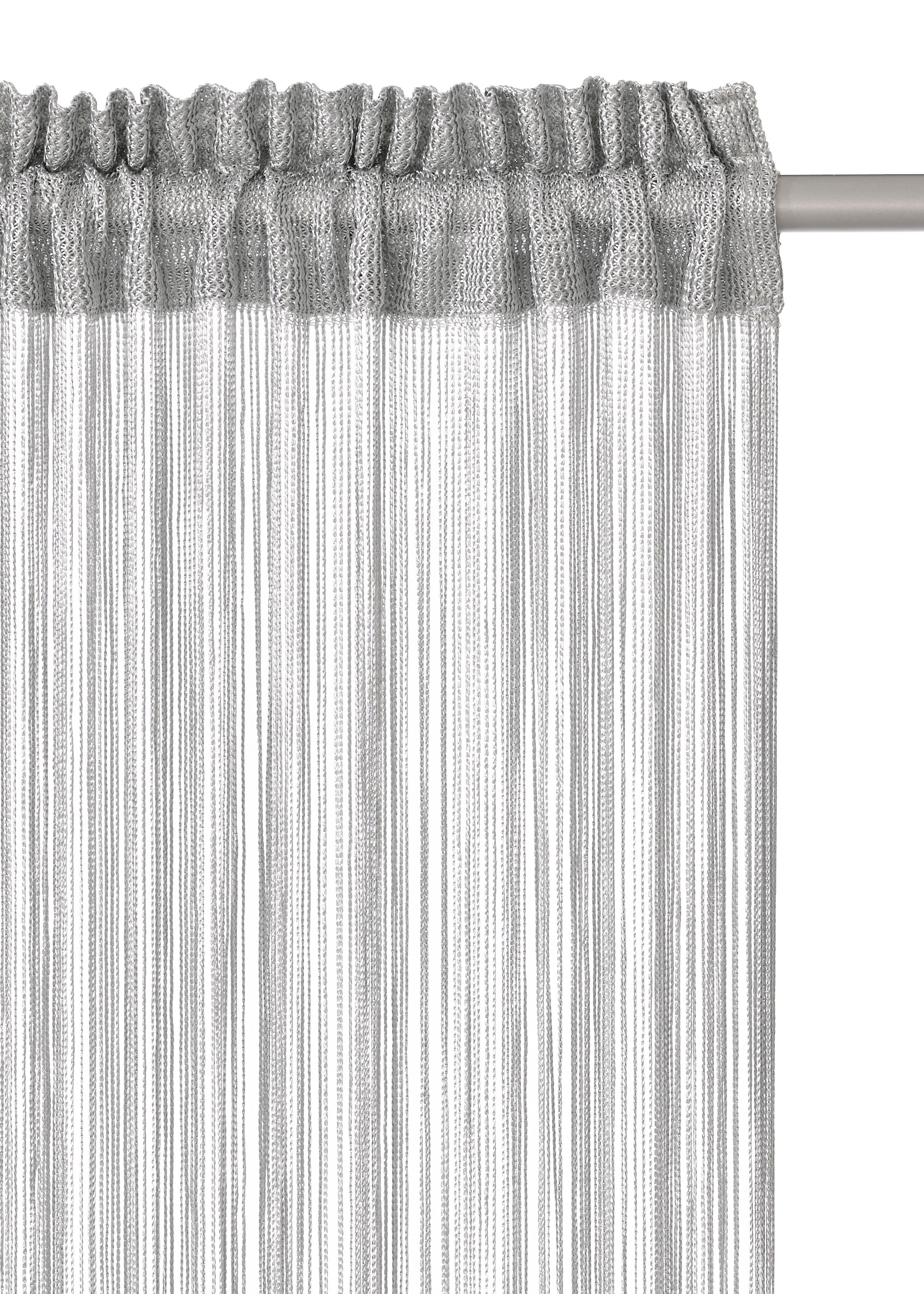 (1 »Fao-Uni«, St.), BAUR Fadenvorhang transparent, pflegeleicht Kräuselband, multifunktional, home | bestellen Polyester, my