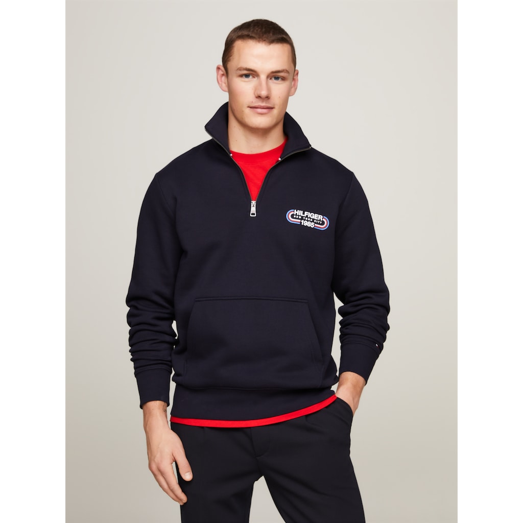 Tommy Hilfiger Sweatshirt »HILFIGER TRACK GRAPHIC HALF ZIP«