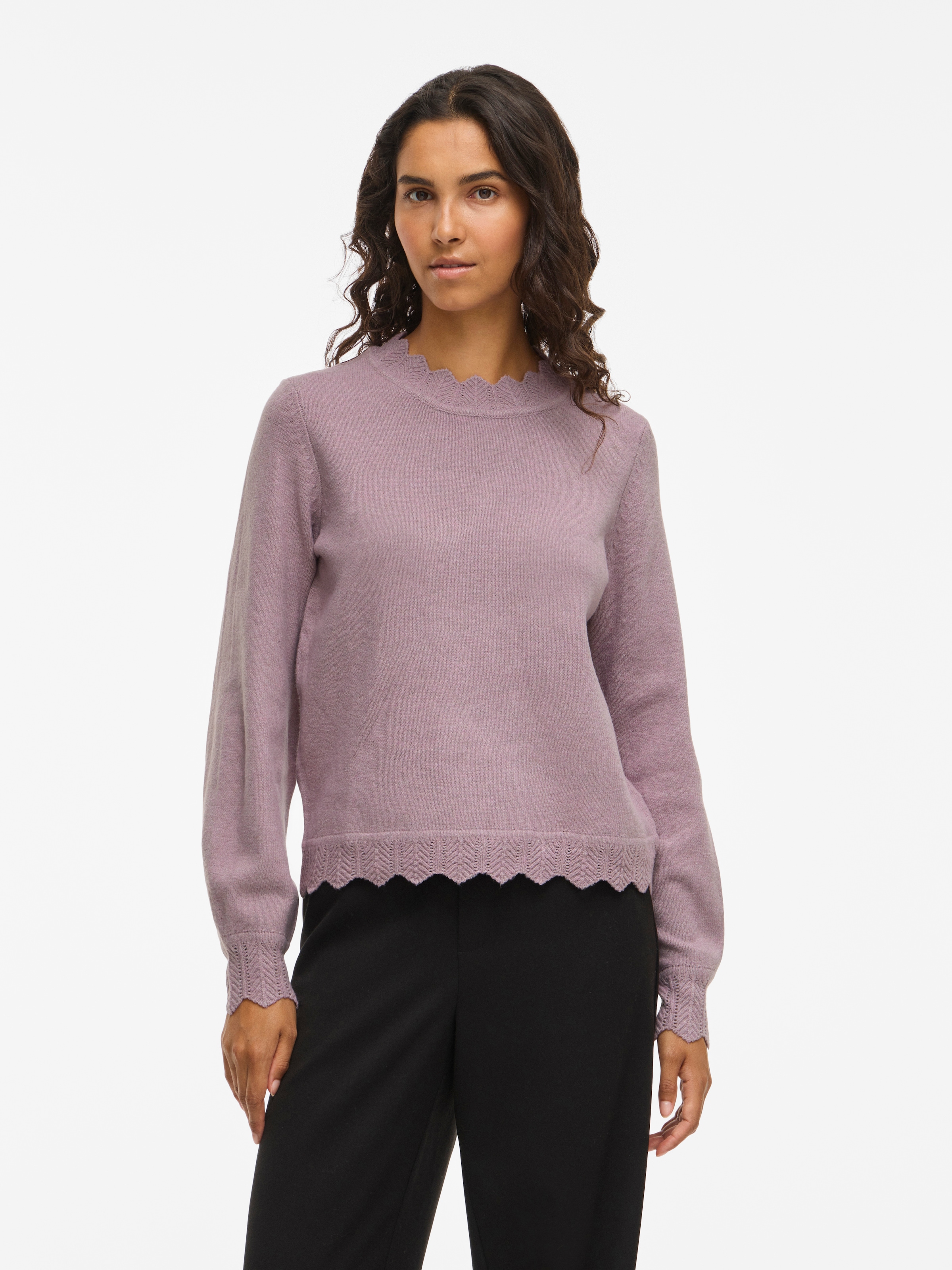 Vila Strickpullover "VINIKOLINA O-NECK L/S KNIT TOP - NOOS" günstig online kaufen
