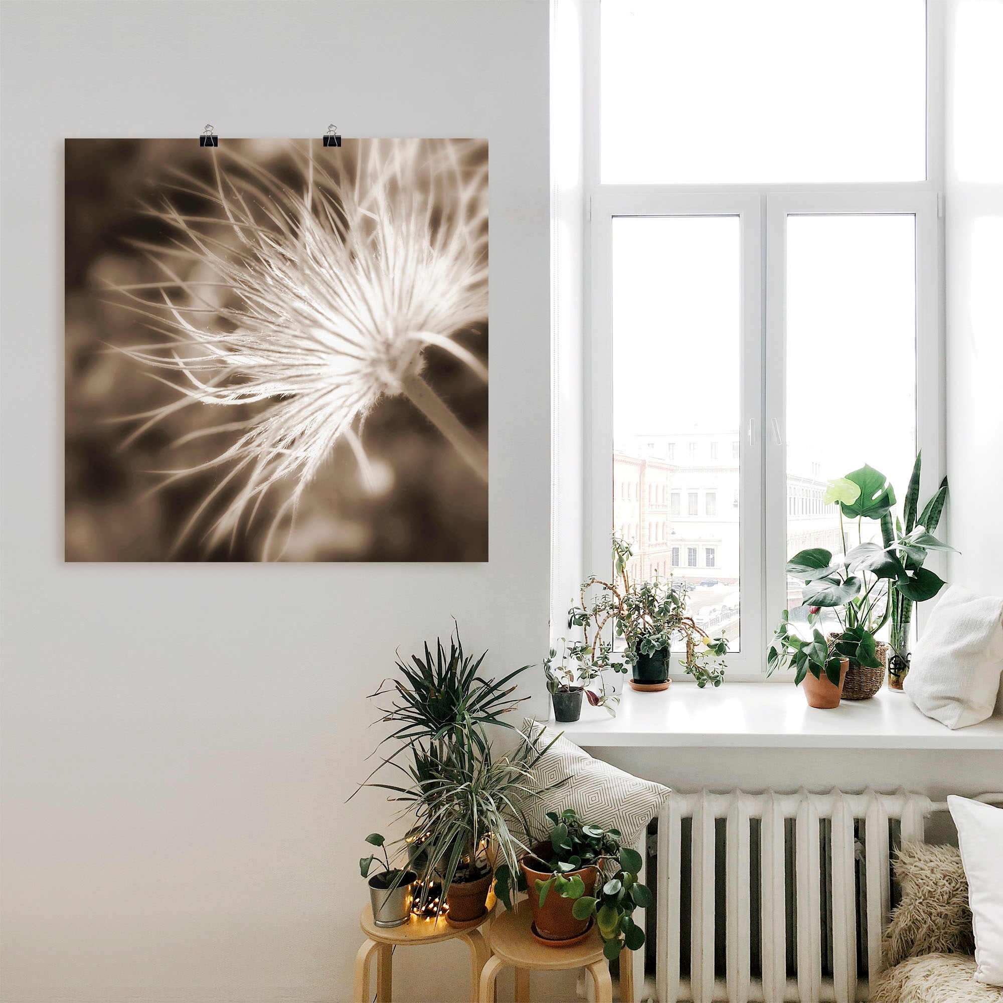 Artland Wandbild "leicht wie eine Feder", Blumen, (1 St.), als Leinwandbild günstig online kaufen