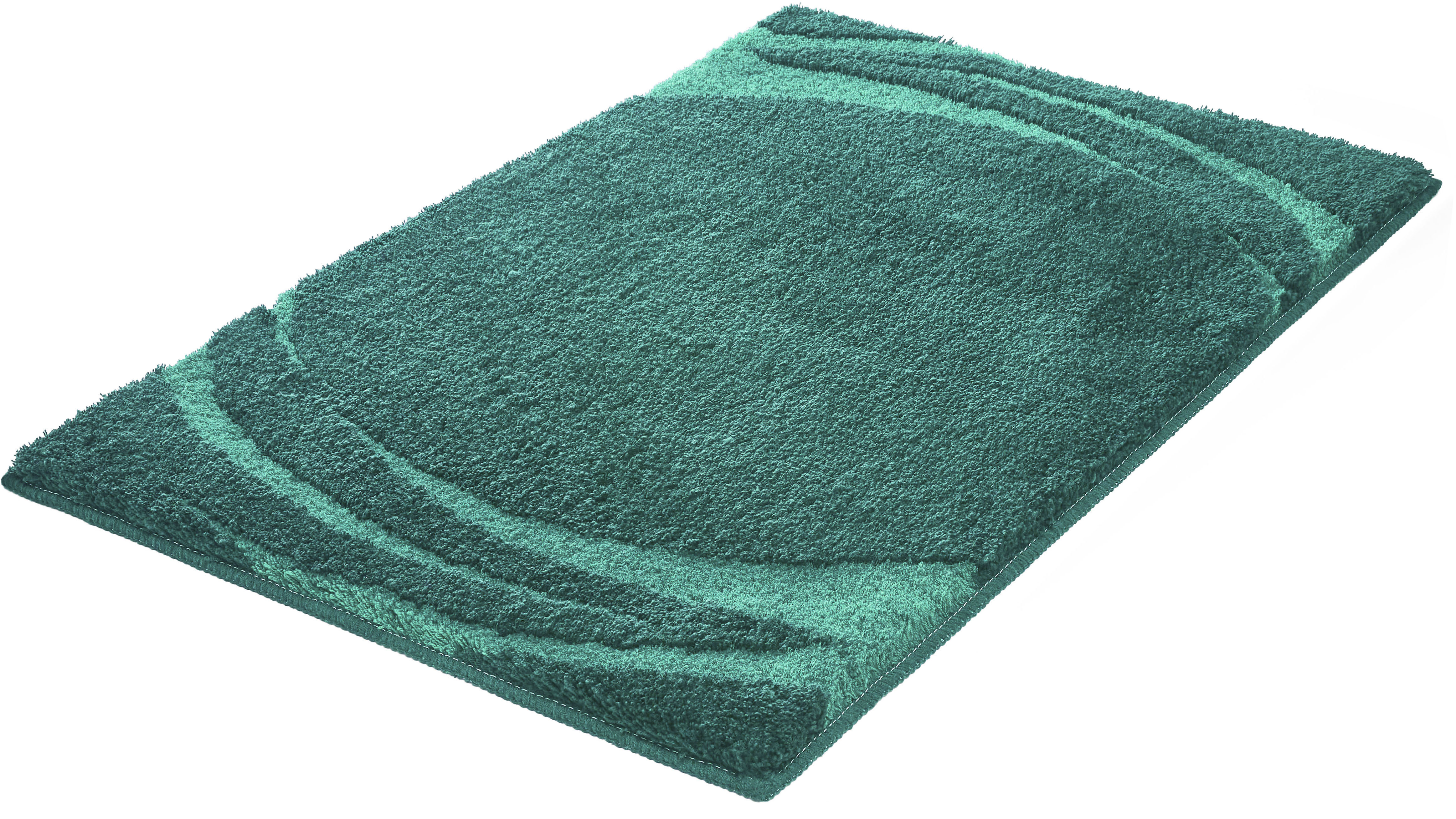 Kleine Wolke Badematte ""Mystic", Badvorleger, Badezimmer Teppich" Höhe 25 mm rutschhemmend beschichtet fußbodenheizungsgeeignet Badteppich, modernes Design, Hoch-Tief Effekt, rechteckig & rund
