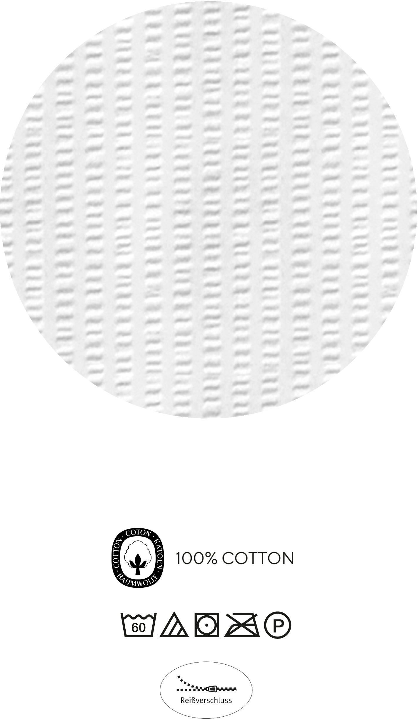 Biberna Bettwäsche »Malik«, (2 tlg.), 100% Baumwolle, bügelfrei, mit Reißverschluss, ganzjährig einsetzbar