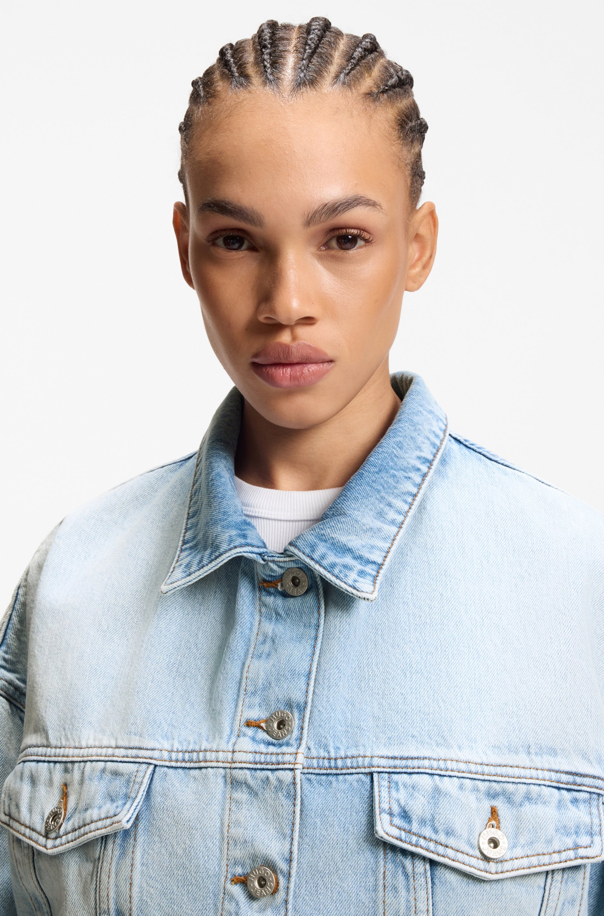 HUGO Blue Jeansjacke "Lou" Boxy, leicht oversized günstig online kaufen