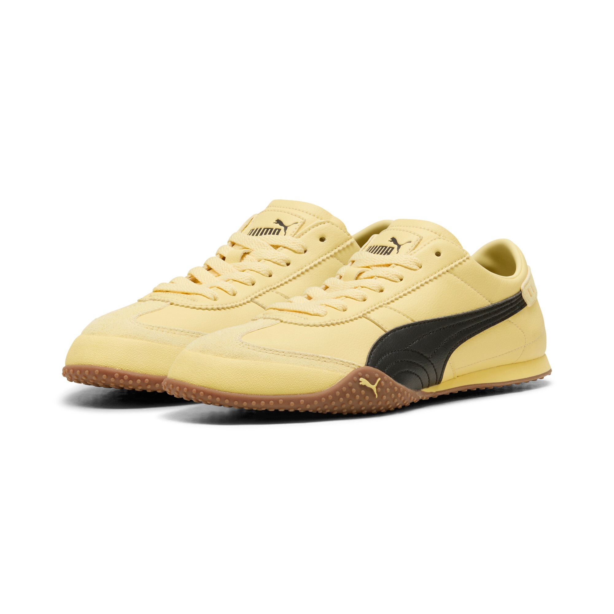 Sneaker PUMA "BELLA UT LEA", Herren, Gr. 37, pale lemon, puma schwarz, Synthetik, mehrfarbig, Schuhe Sneaker, für Sportmode und Streetwear, herausnehmbare Innensohle