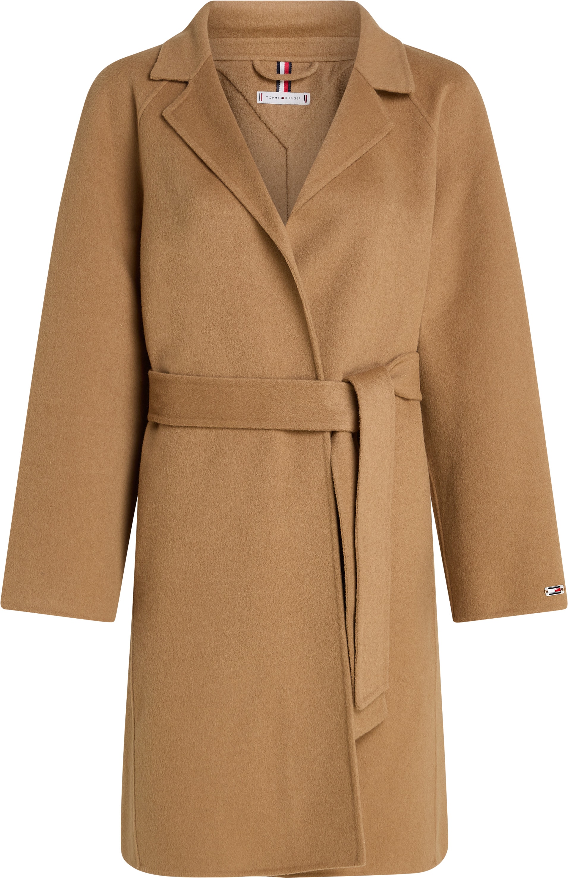 Tommy Hilfiger Kurzmantel »REG DF WOOL BELTED COAT«, mit Gürtel