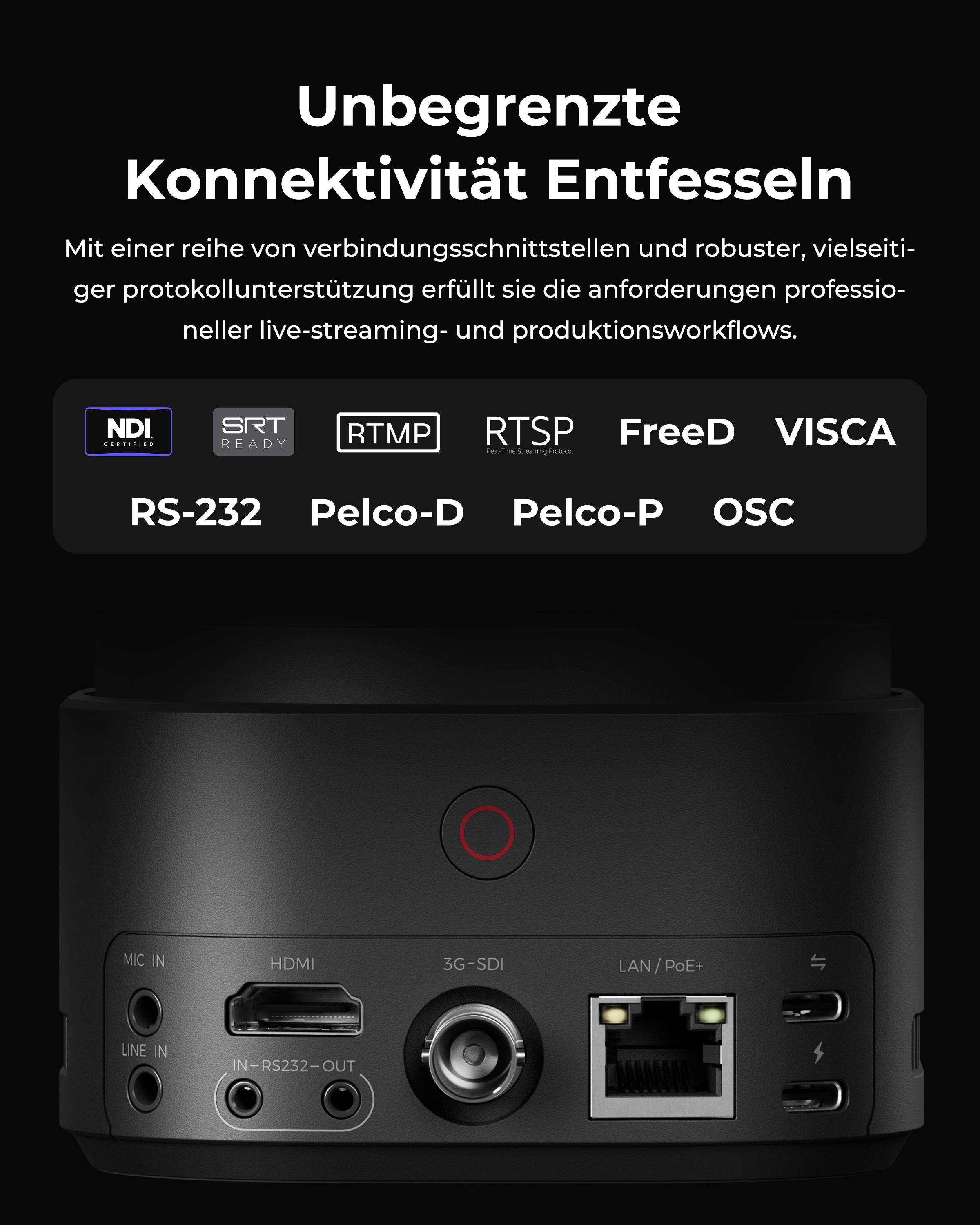 OBSBOT Camcorder »Tail 2« Bluetooth | LAN (Ethernet) 5 fachx opt. Zoom