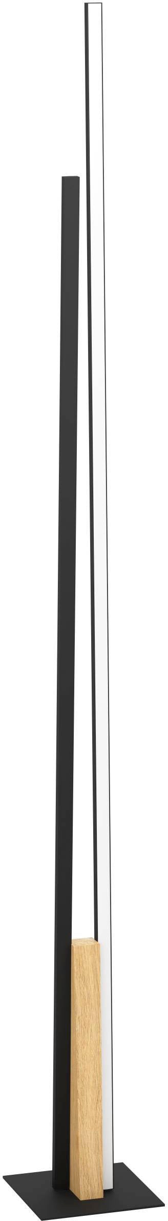 Stehlampe »PANAGRIA«, Stehleuchte in schwarz und braun aus Alu, Stahl, Holz