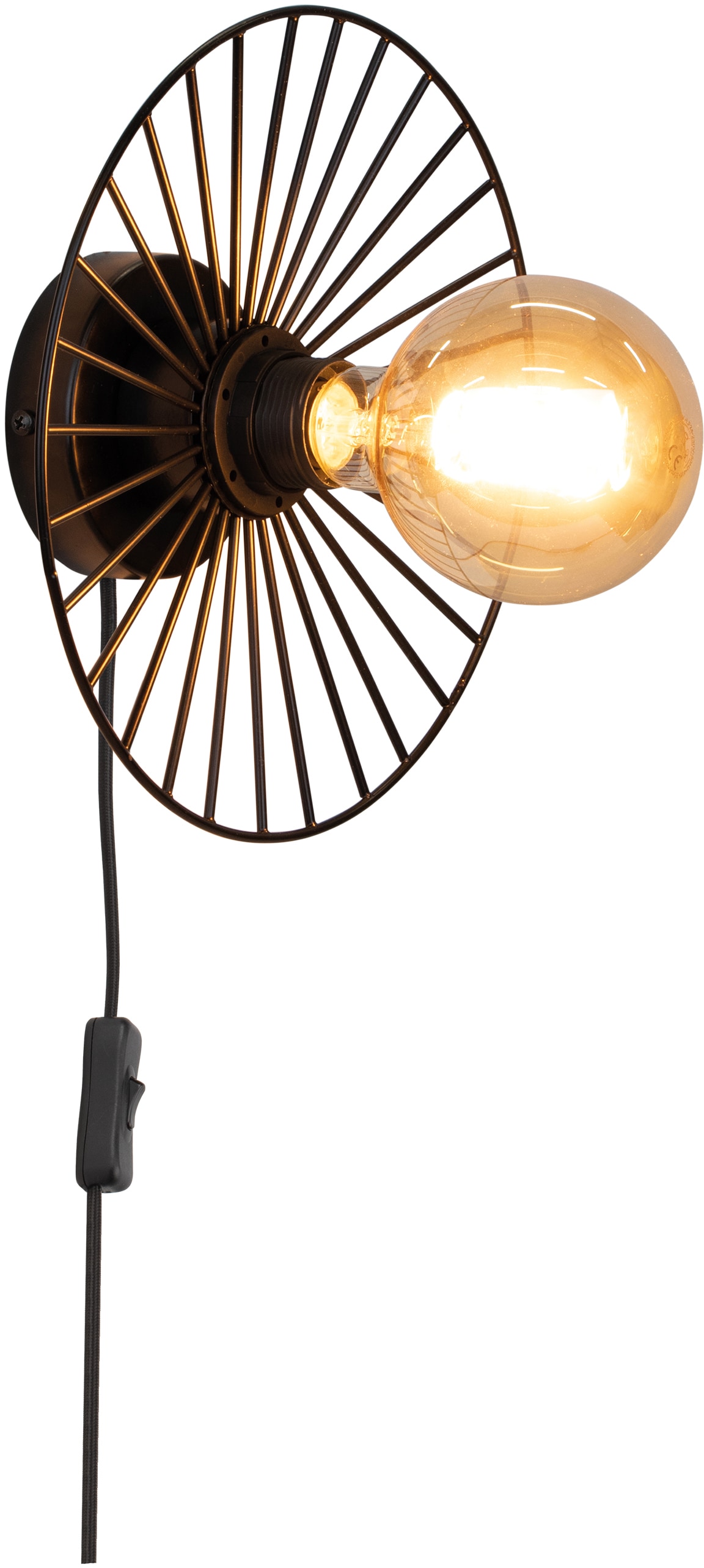 BRITOP LIGHTING Wandleuchte »Antonella«, 1 flammig, Leuchtmittel E27 | ohne Leuchtmittel-Leuchtmittel wechselbar, Dekorative Leuchte aus Metall, passende LM E27 / exkl., Made in Europe