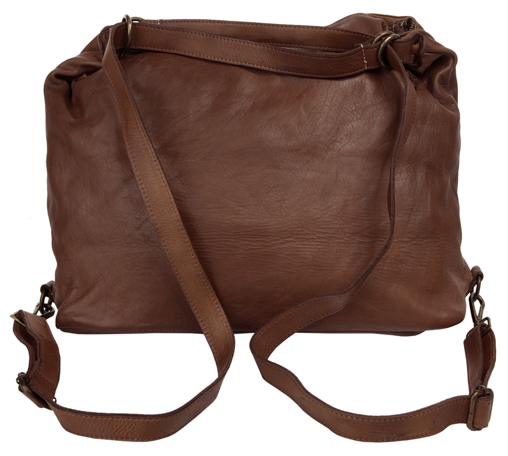 forty° Cityrucksack, echt Leder, Made in Italy
