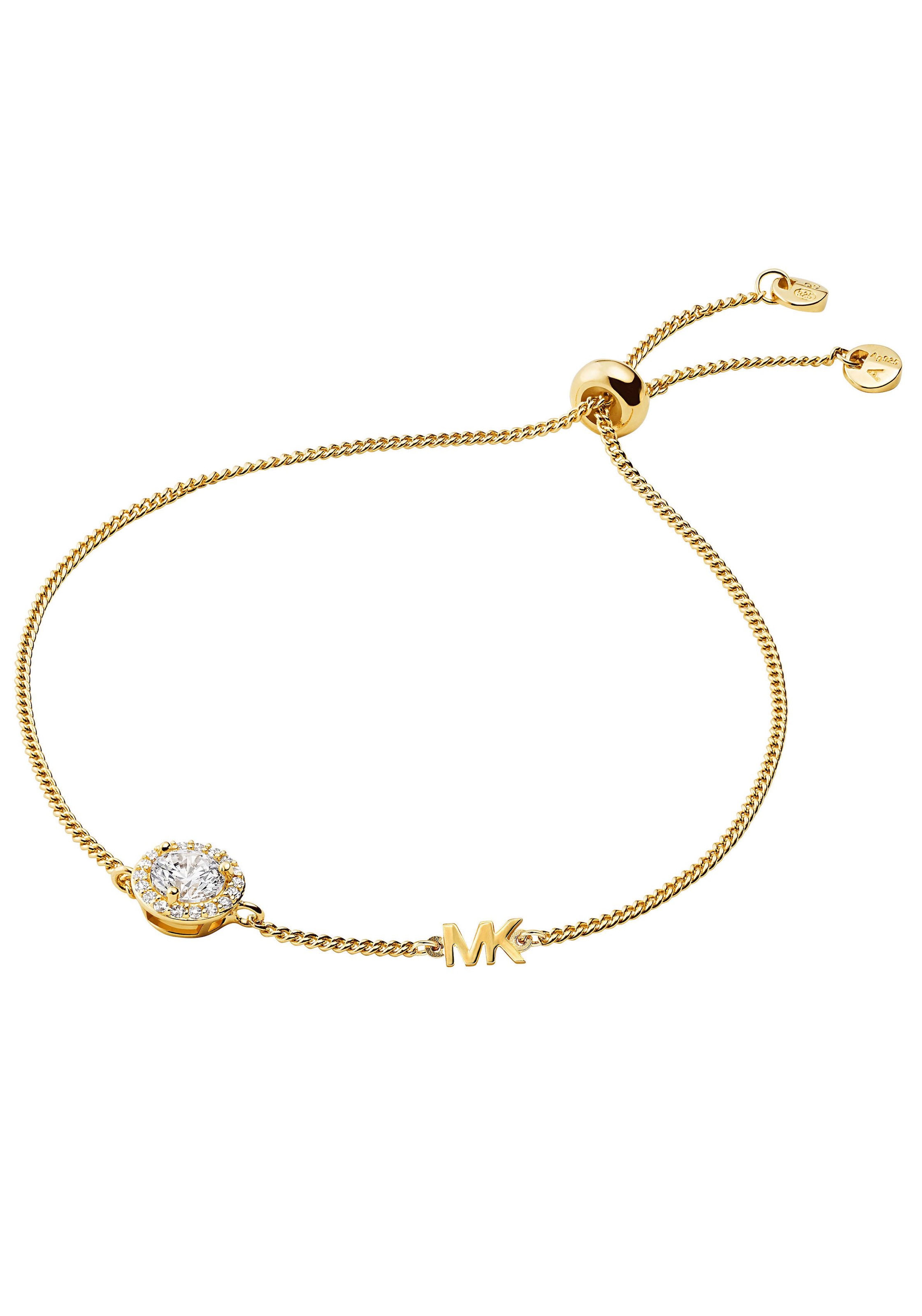 Armband MICHAEL KORS "Schmuck Geschenk Silber 925 Armschmuck PREMIUM", gold (gelbgoldfarben, kristallweiß, kristallweiß), Armbänder, Damen, 22cm, Silber 925 (Sterlingsilber), Armband, mit Zirkonia (synth.) 2