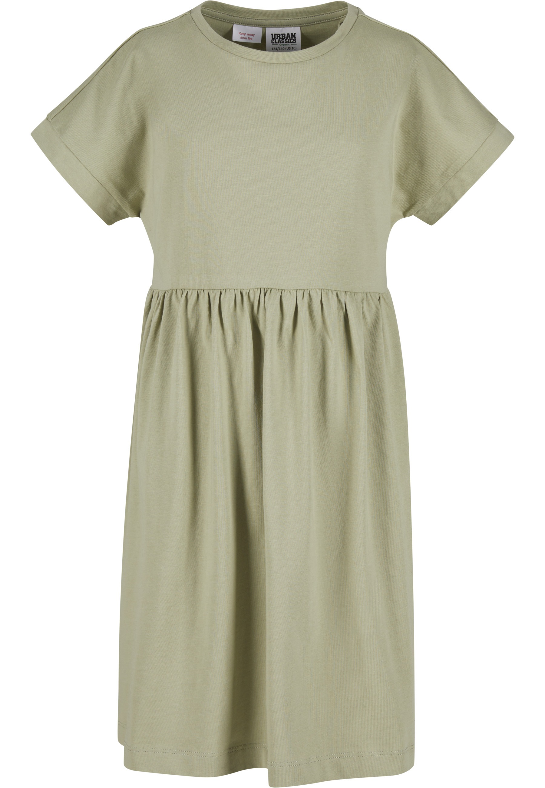URBAN CLASSICS Shirtkleid "Urban Classics Girls Organic Empire Valance Tee Dress" 1 tlg.
