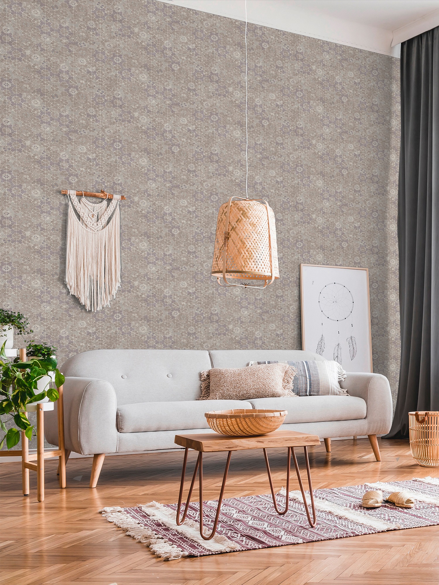 living walls Vliestapete »New Walls Finca Home in Fliesen Optik«, abstrakt-bedruckt-Motiv, Vintage Tapete Fliesen Tapeten Wohnzimmer Schlafzimmer Küche Design