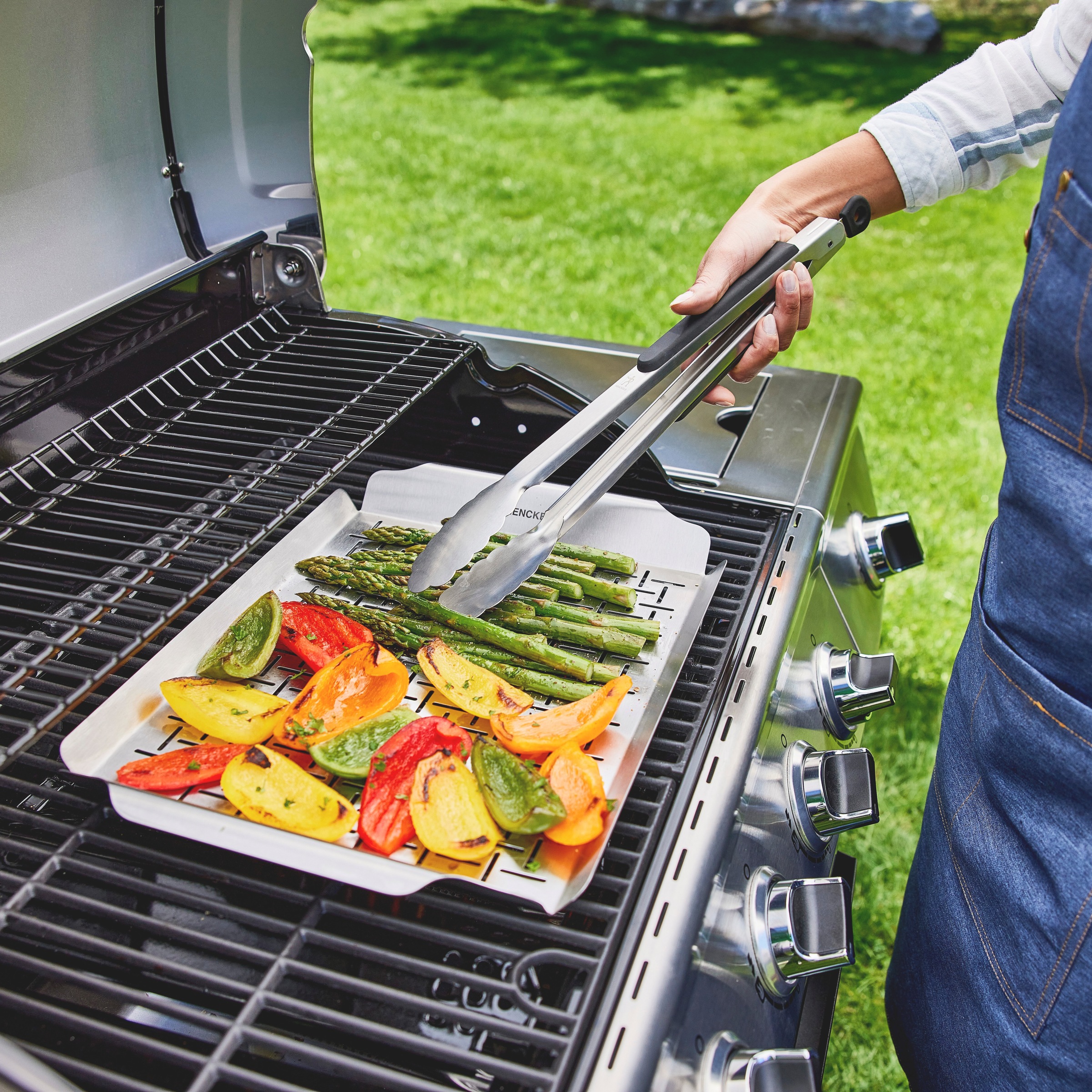 HENCKELS by ZWILLING Grillzange »BBQ« Rostfreier Edelstahl, Aufhänge-Öse
