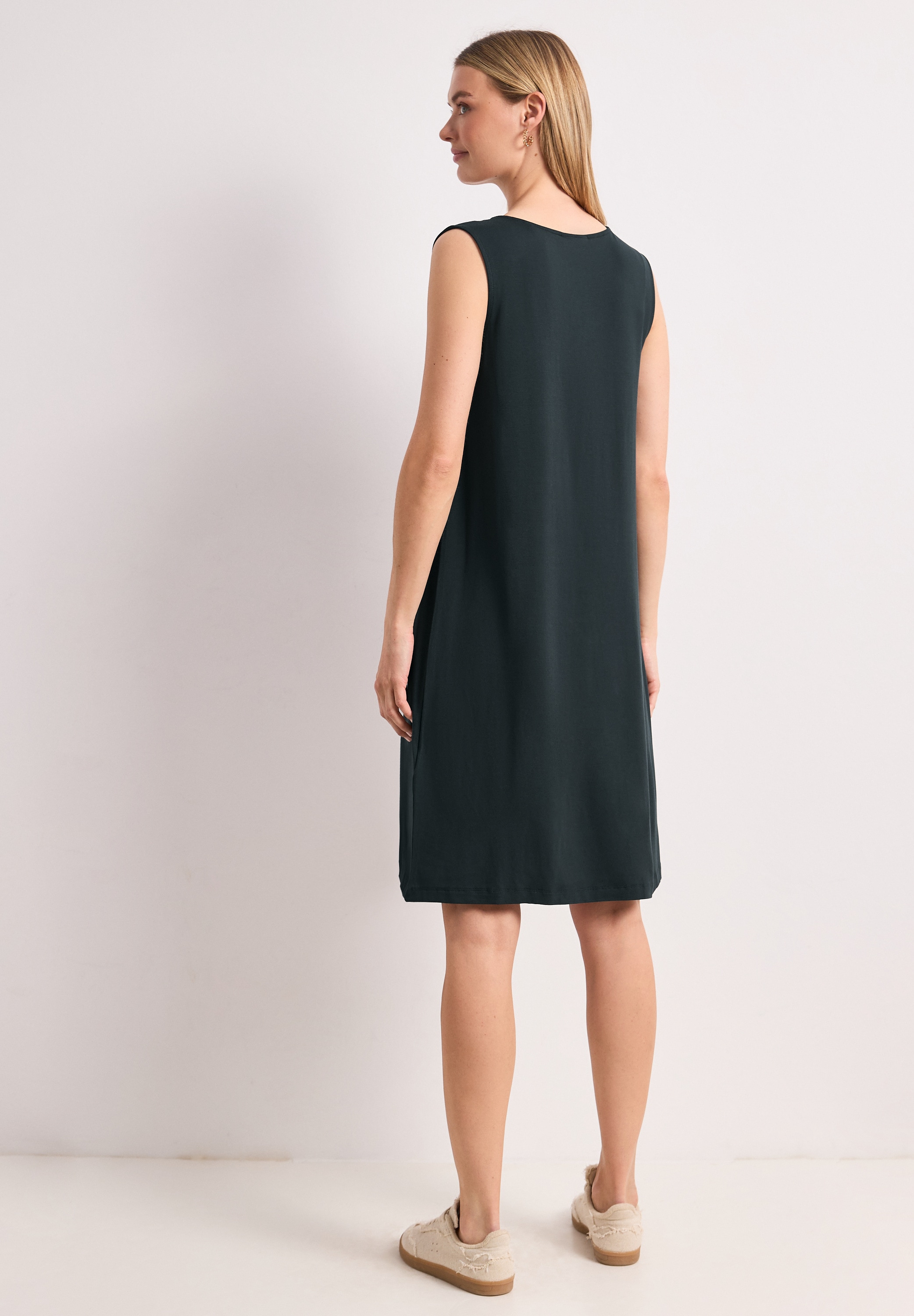 STREET ONE Midikleid Ohne Taschen mit Rundhalsausschnitt