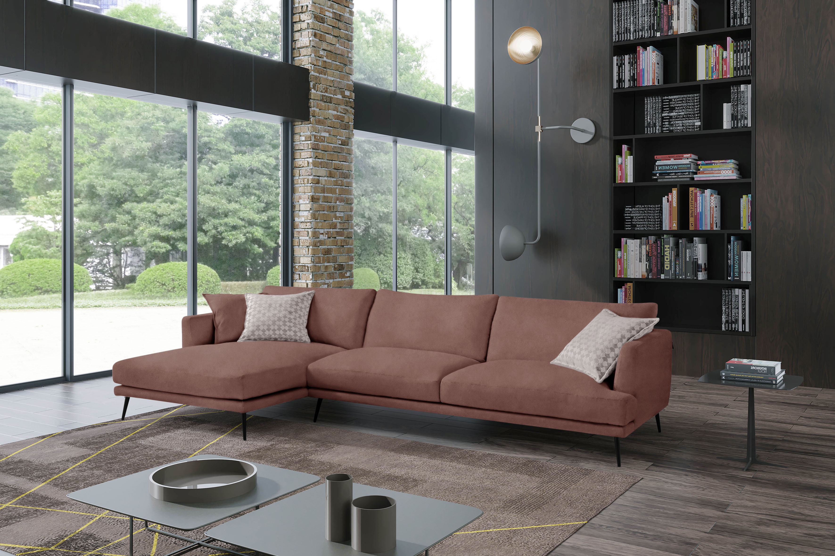 Egoitaliano Ecksofa "Sophia, Designsofa mit extrakomfortablem Sitzkomfort, Breite 274cm" mit Daunenfederung, L-Form