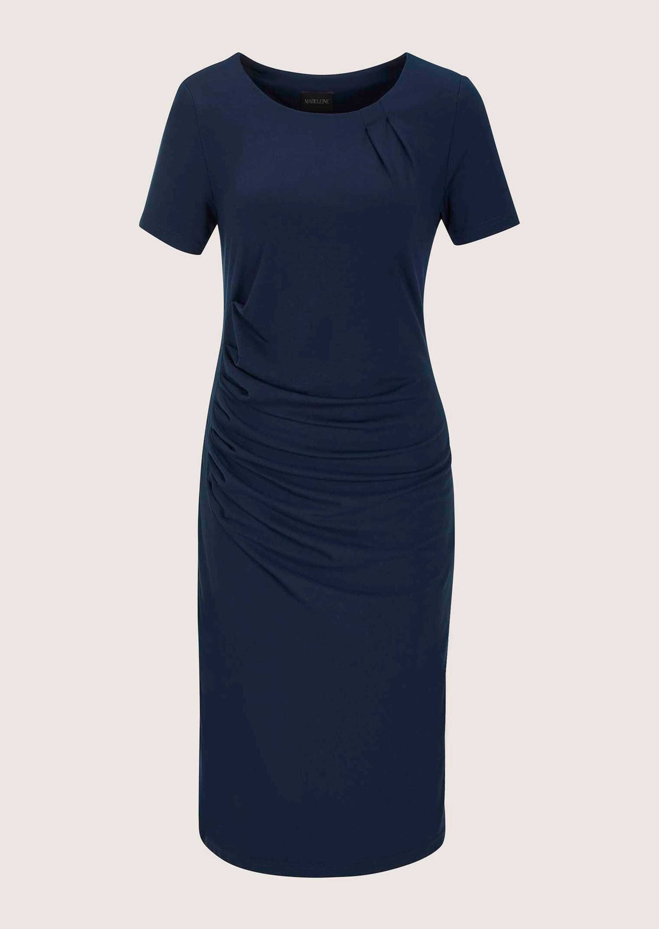 MADELEINE Sommerkleid "Etuikleid Viskosekleid mit asymmetrischen Falten" günstig online kaufen