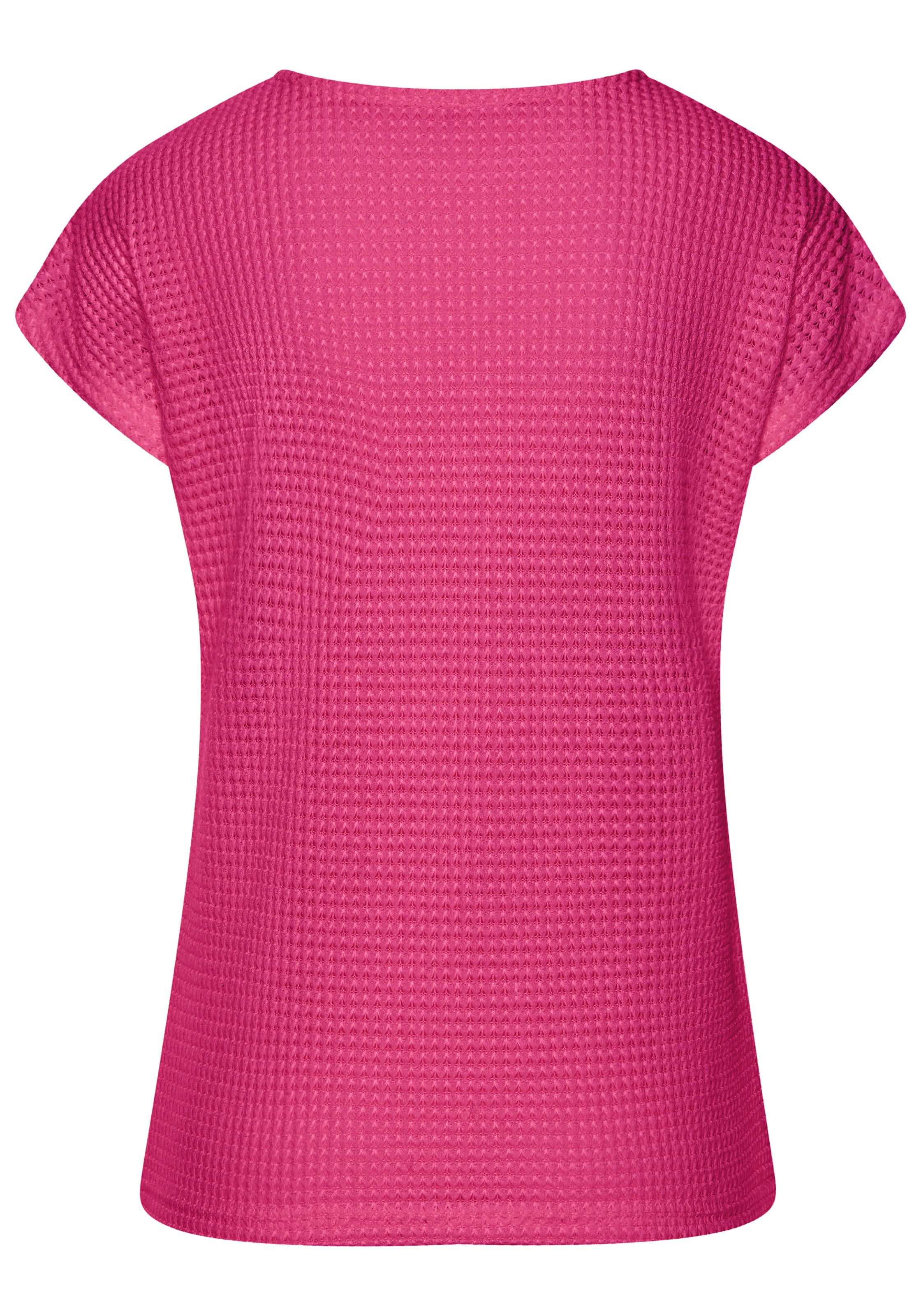 Vivance Waffle Knit Short Sleeve Shirt Pink 36/38 3