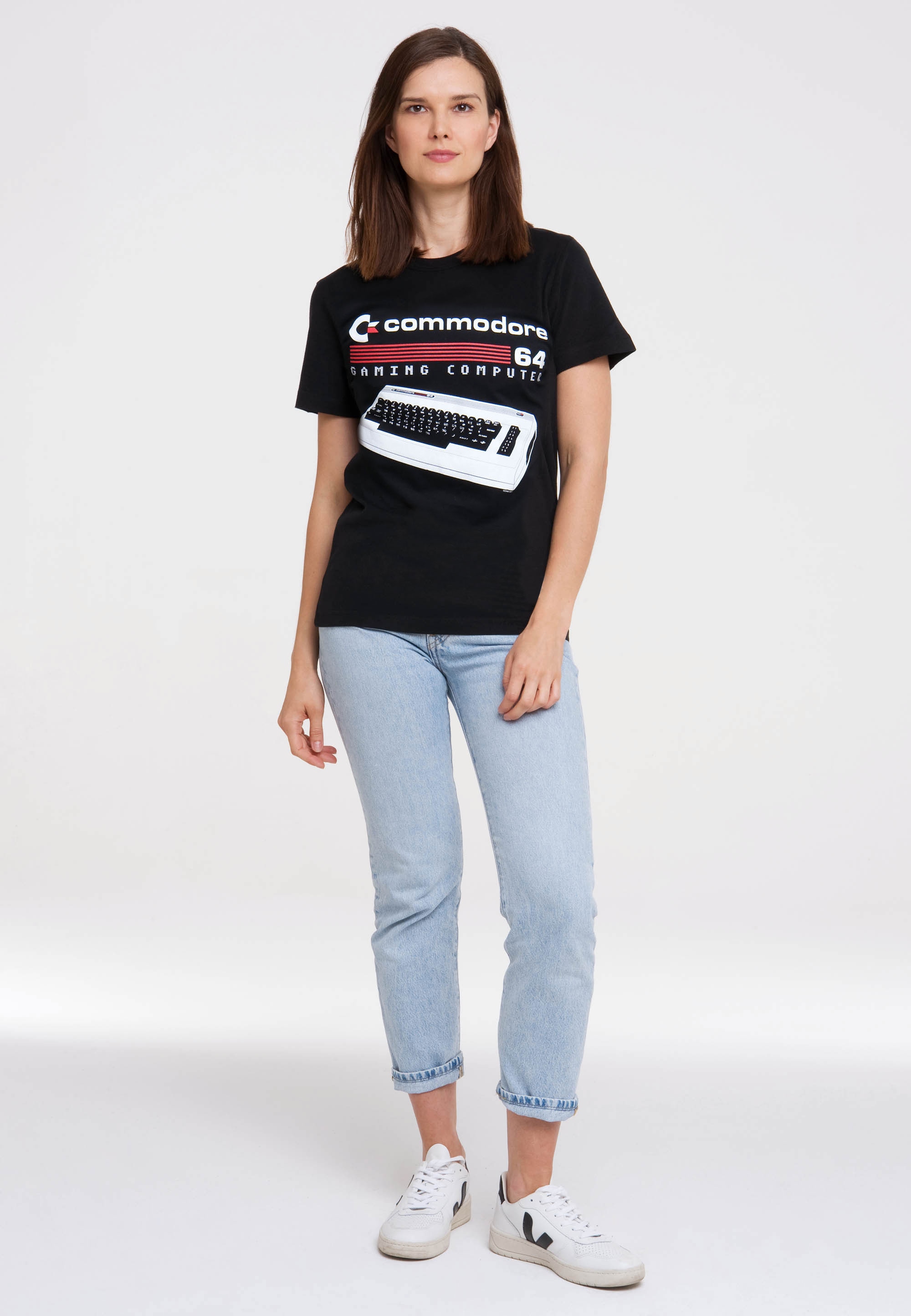 LOGOSHIRT T-Shirt »Commodore - Gaming Computer«, mit coolem Print