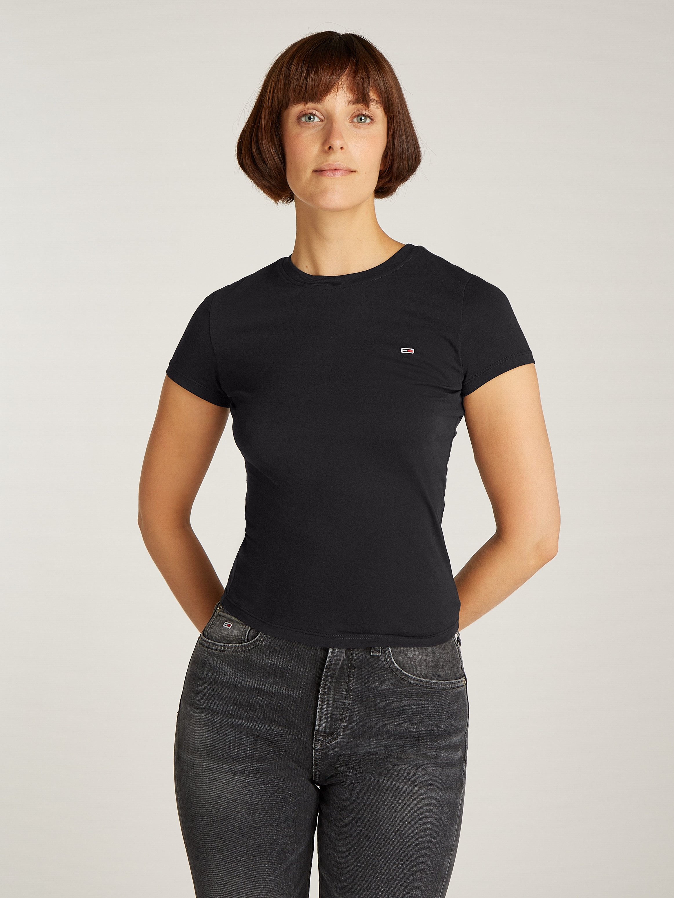 Tommy Jeans T-Shirt "TJW SLIM C-NECK TEE", mit Logo-Stickerei günstig online kaufen