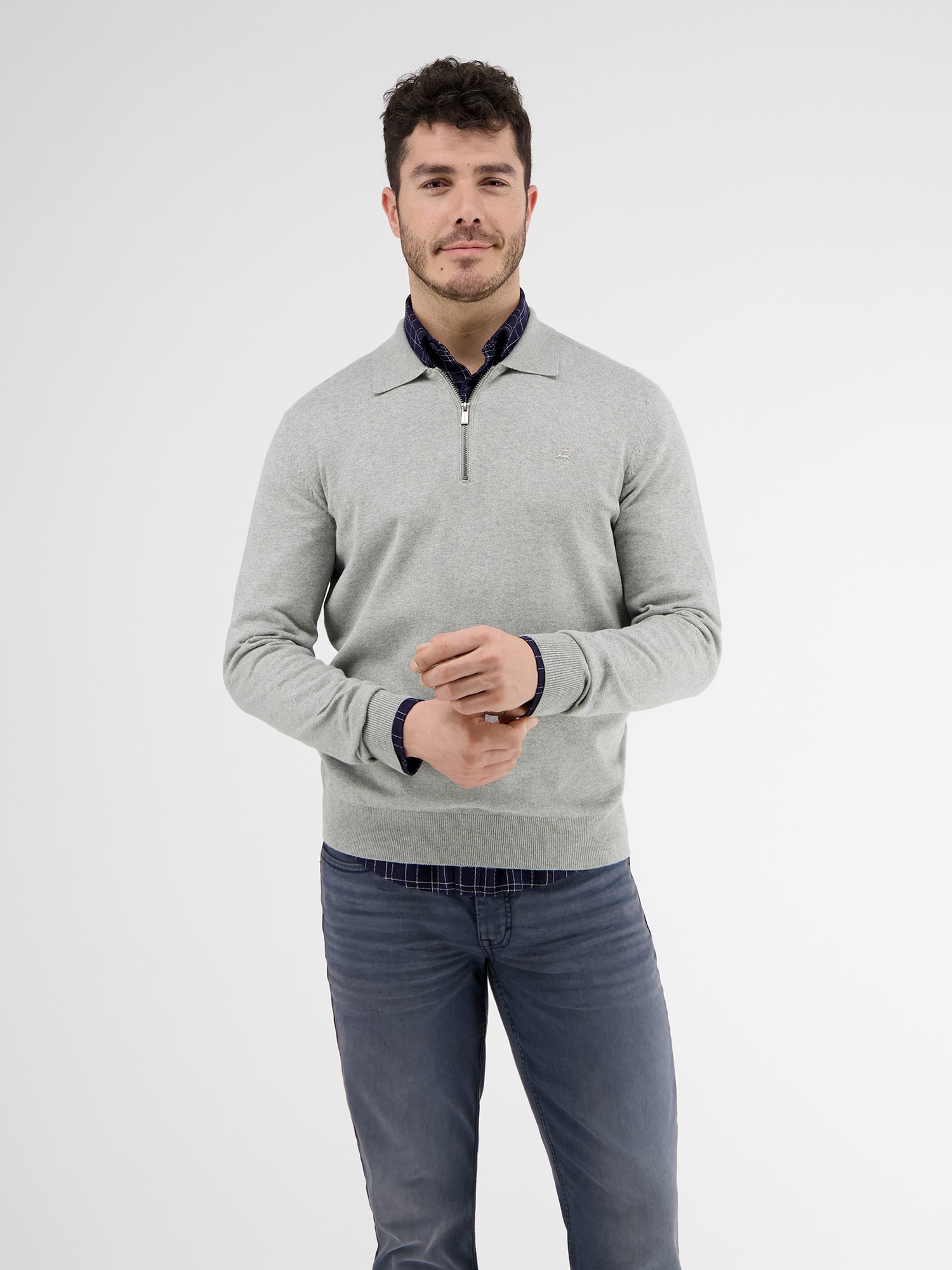 LERROS Strickpullover "LERROS Strickpolo, langarm" günstig online kaufen