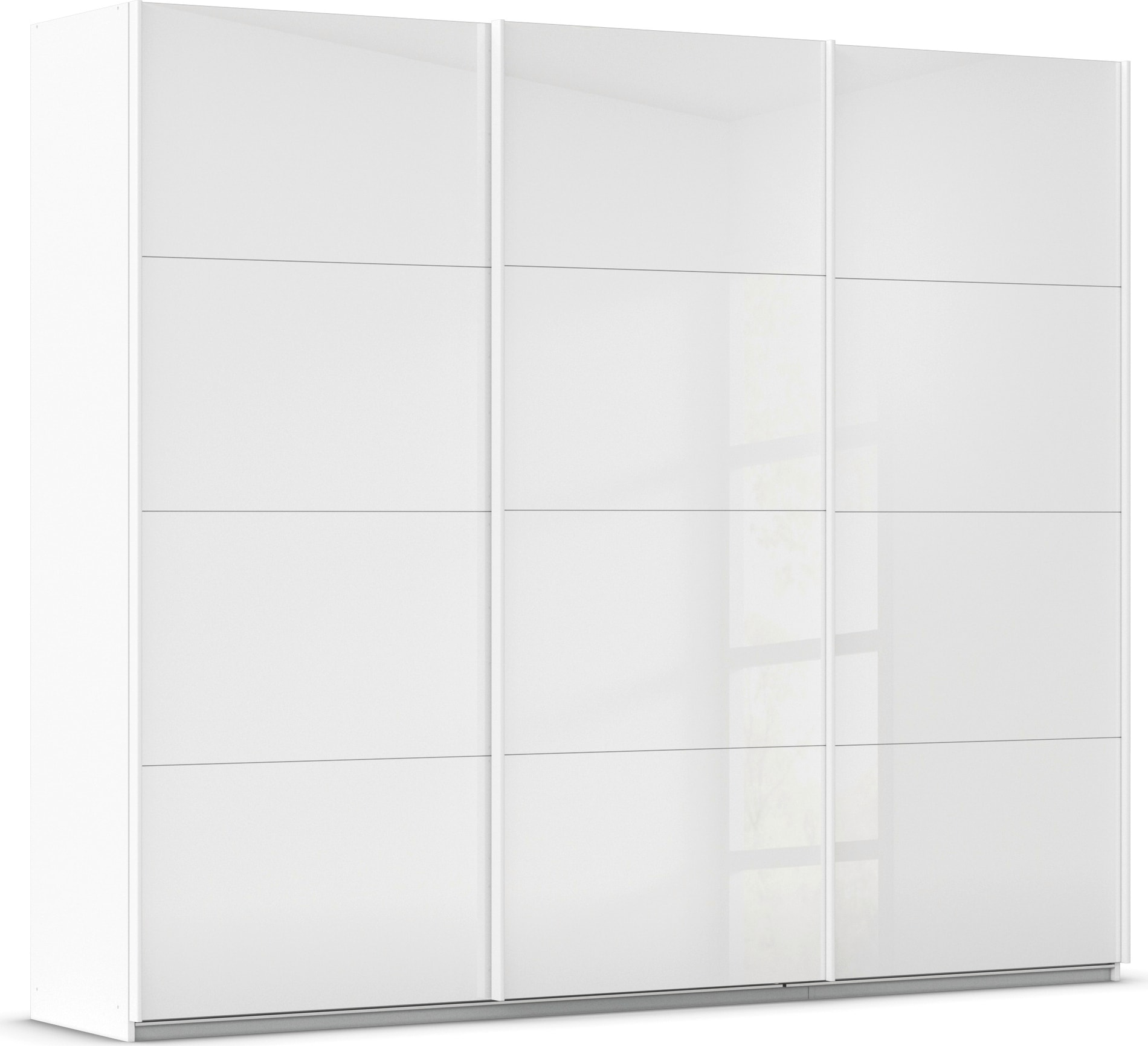 OTTO home Schwebetürenschrank "Kleiderschrank Schrank Garderobe AGORDO mit Glasfront" Breiten 203/271/315/360 cm, Höhen 210/229 cm, durchdachte Innenausstattung, in 4 Breiten und 2 Höhen MADE IN GERMANY