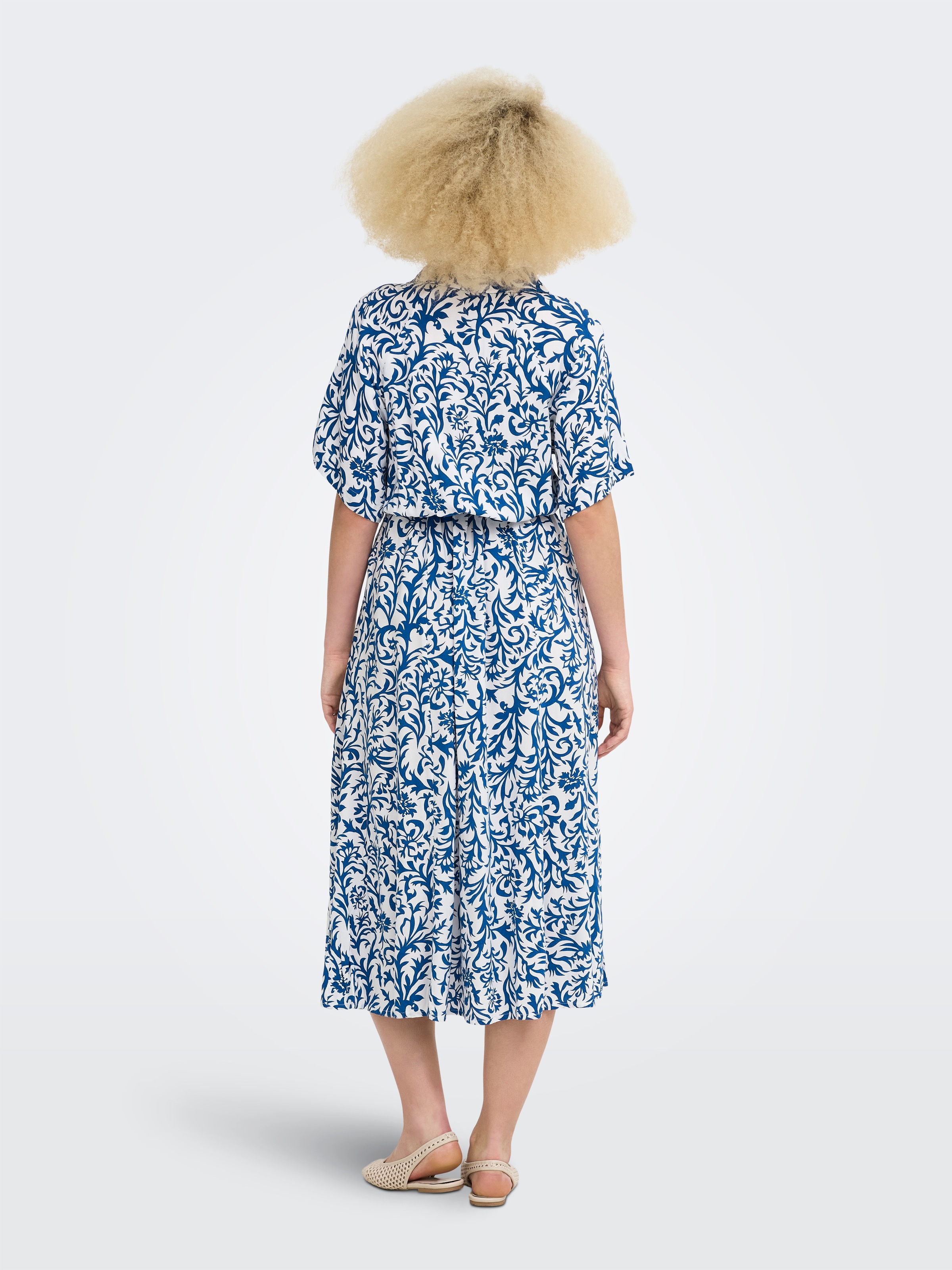 ONLY Druckkleid »ONLSAFA S/S LONG BELT DRESS WVN EX« Viskose, regular fit