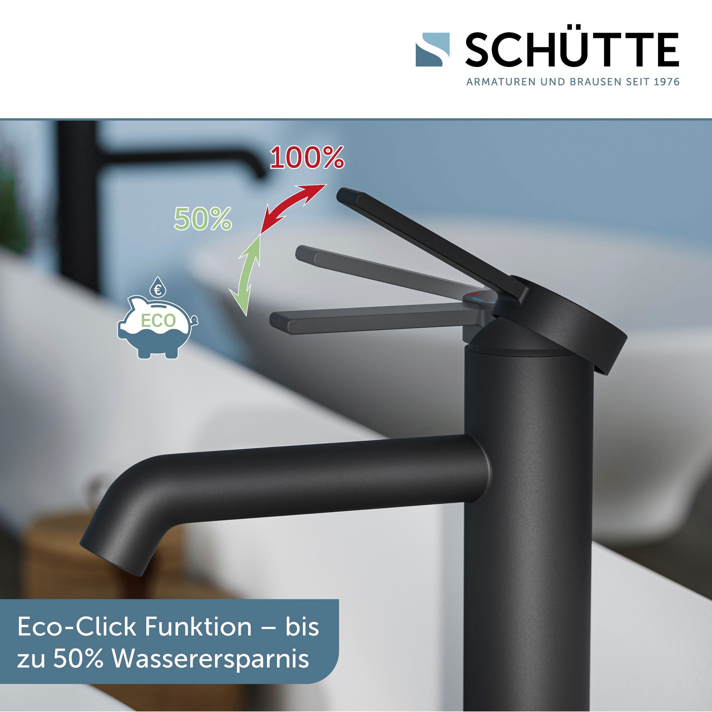 Schütte Waschtischarmatur »LOS ANGELES«, Wasserhahn Bad, energiesparend, Aufsatzwaschbecken