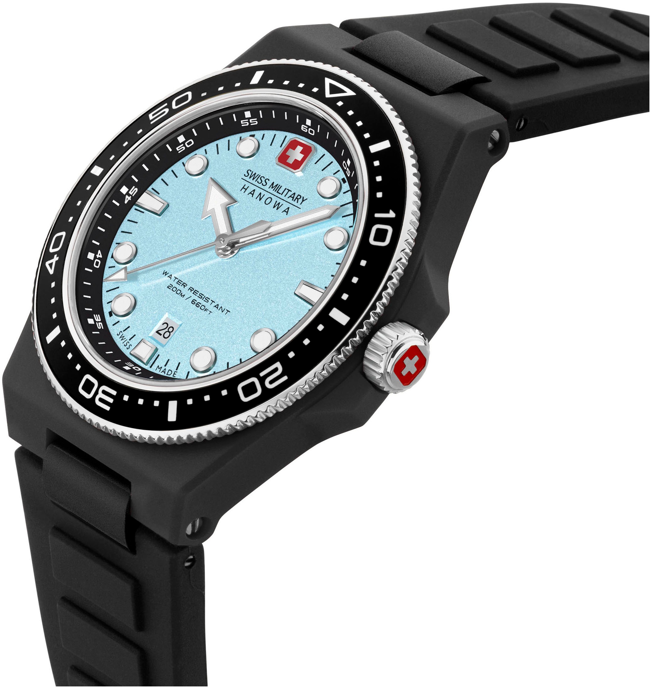 Swiss Military Hanowa Quarzuhr »OCEAN PIONEER«, Armbanduhr, Herrenuhr, Schweizer Uhr, Swiss Made, Datum, Saphirglas