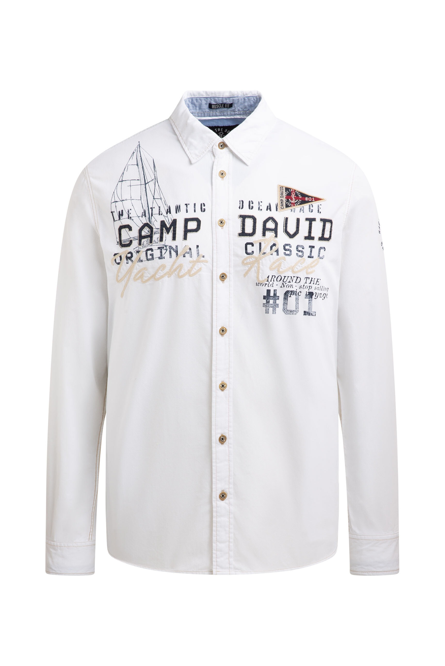 CAMP DAVID Langarmhemd mit Kentkragen günstig online kaufen