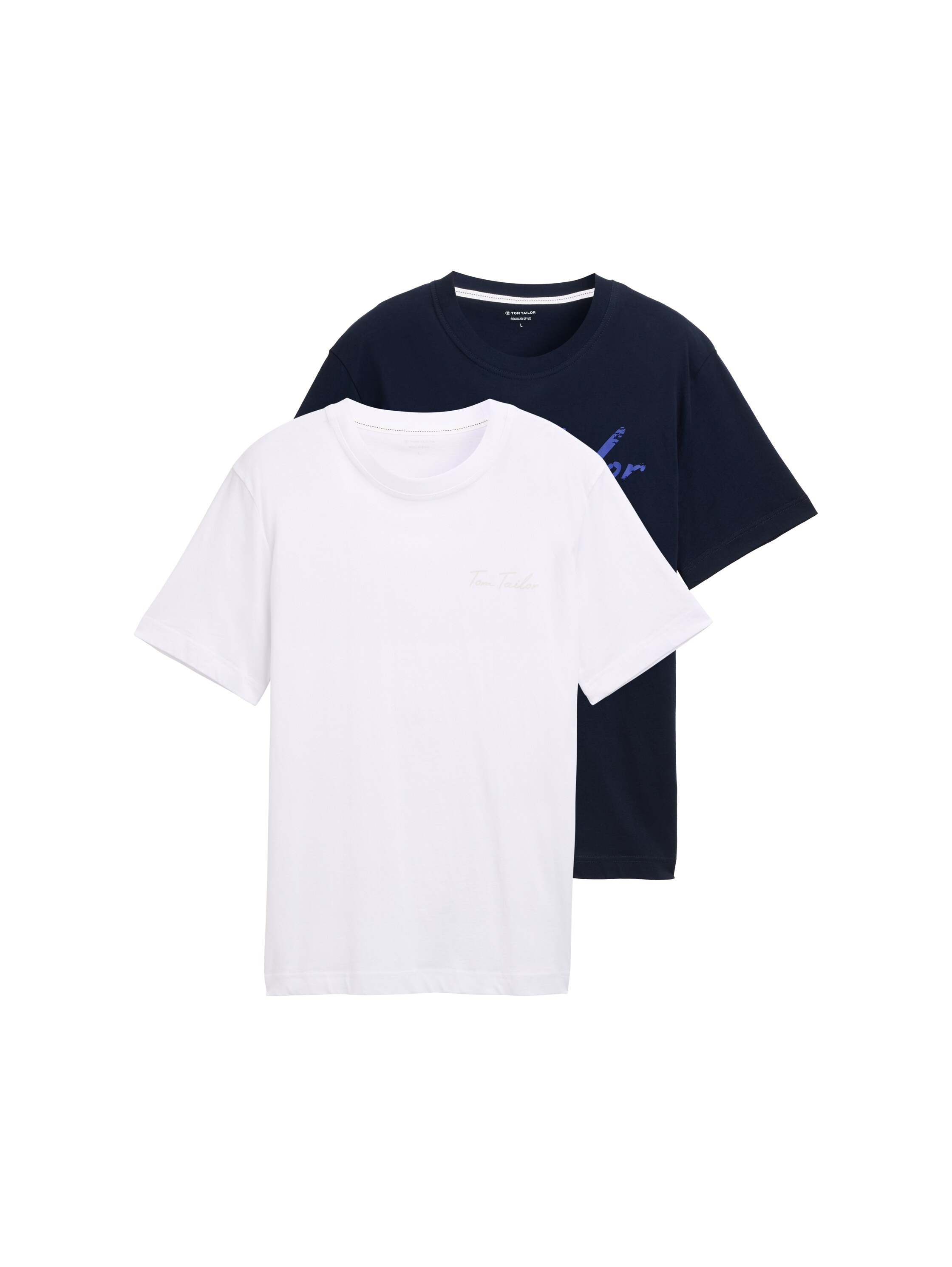 TOM TAILOR Print-Shirt 2 Stk. mit Logo-Print günstig online kaufen