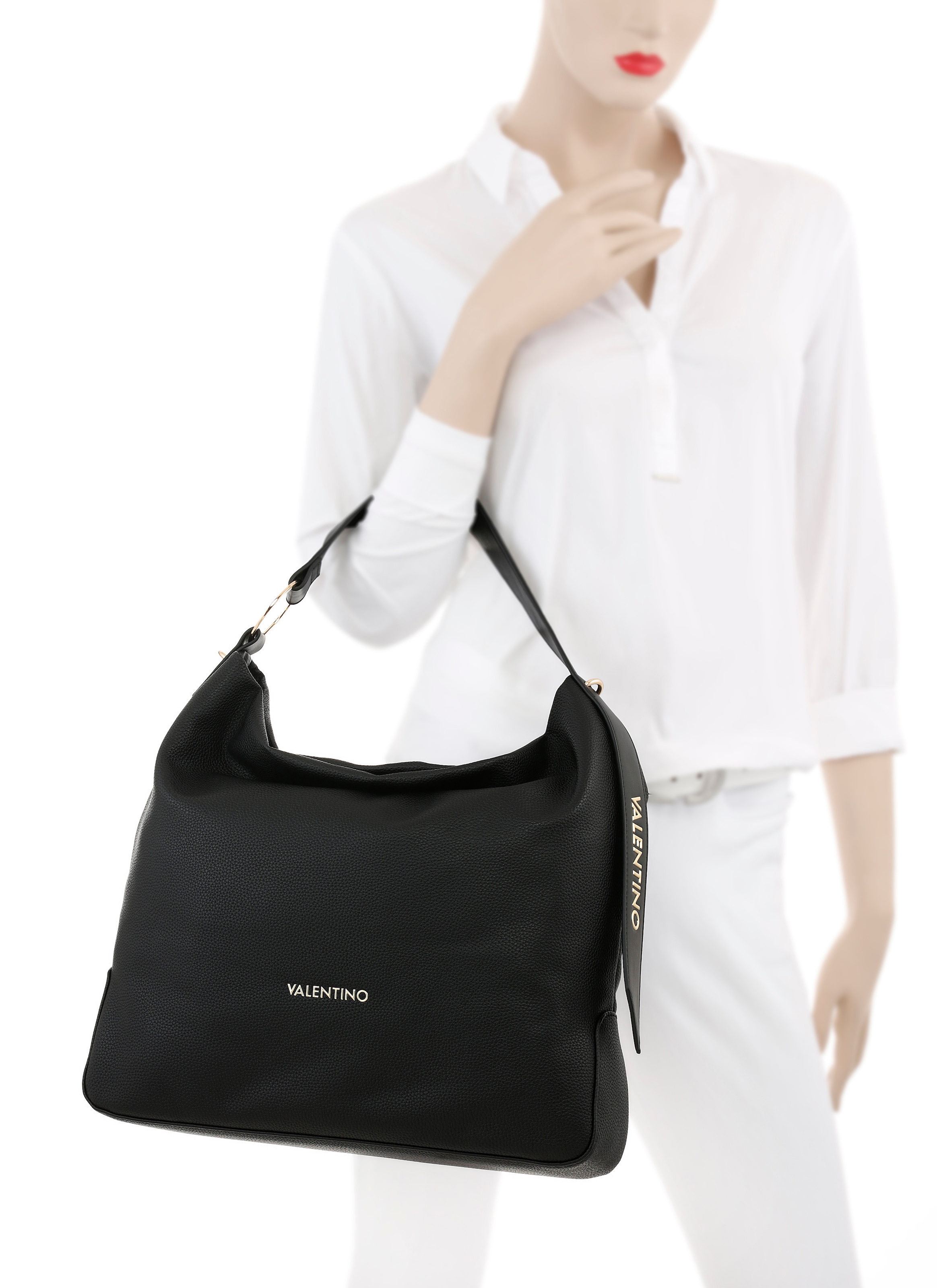 VALENTINO BAGS Hobo »HOBO BAG PEONIES RE«, Henkeltasche, Schultertasche, Umhängetasche, Handtasche Damen