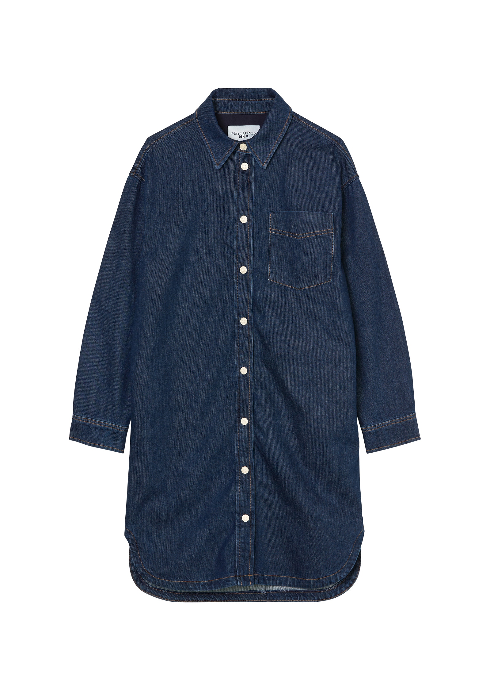 Marc O'Polo DENIM Hemdblusenkleid »aus dunkelblauem Rigid Denim«