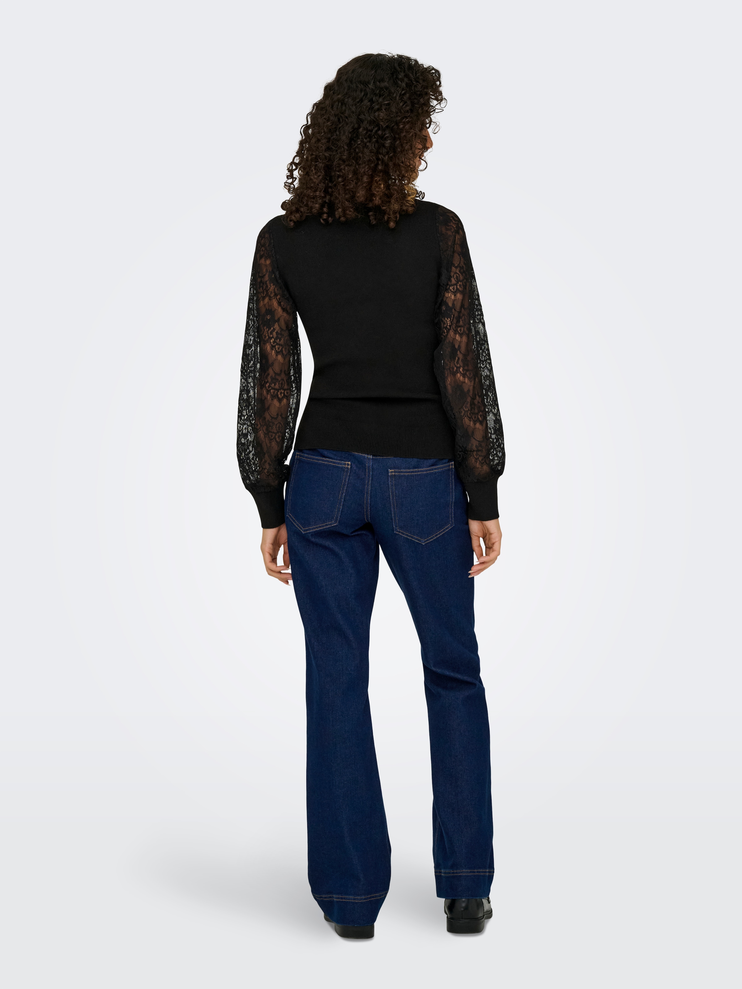 ONLY Rundhalspullover »ONLPERRY LIFE LS MIX O-NECK KNT«