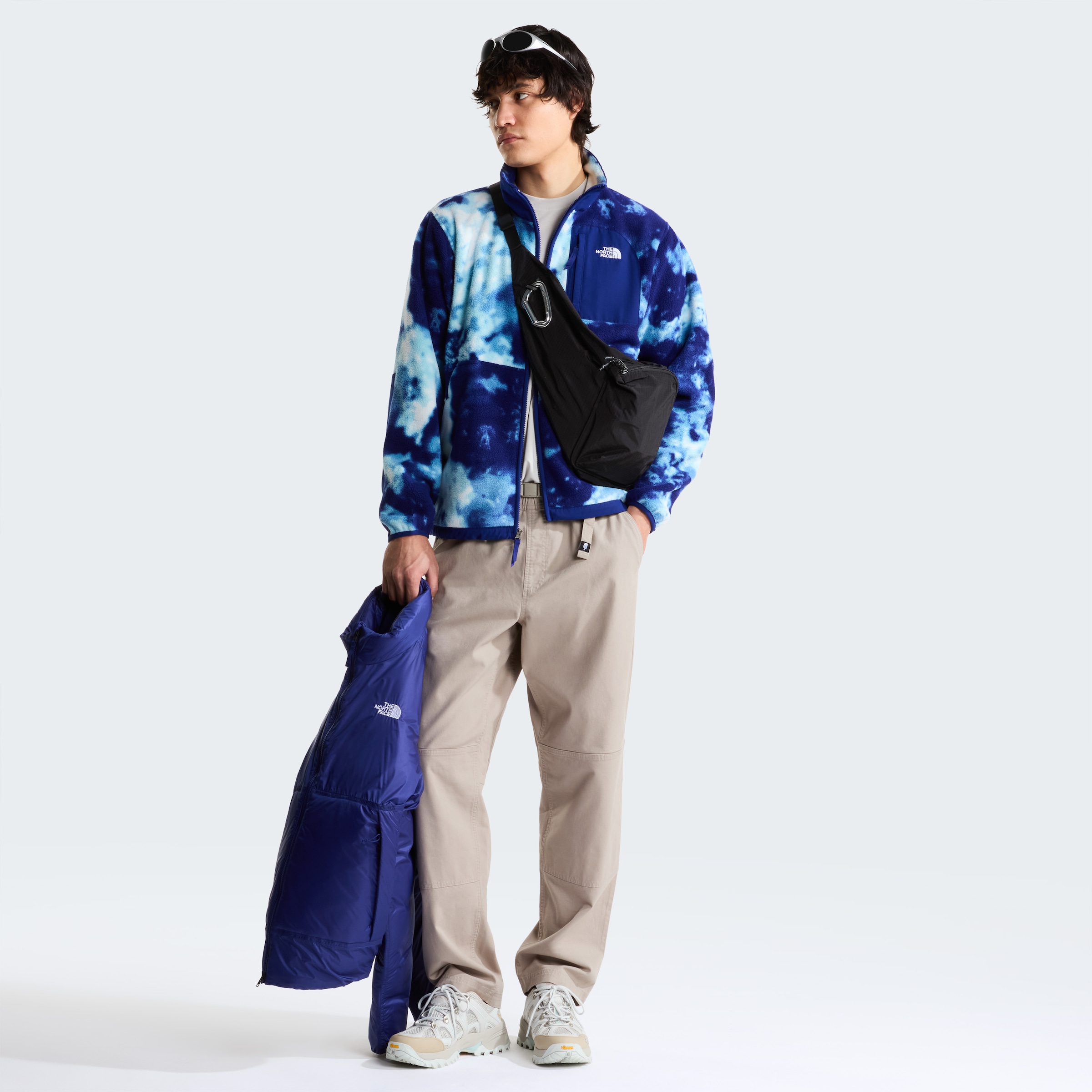 The North Face Fleecejacke »M YUMIORI OFF PEAK FULL ZIP JACKET -PRNT« für Erwachsene, mit durchgehendem Reißverschluss, aus Polyester
