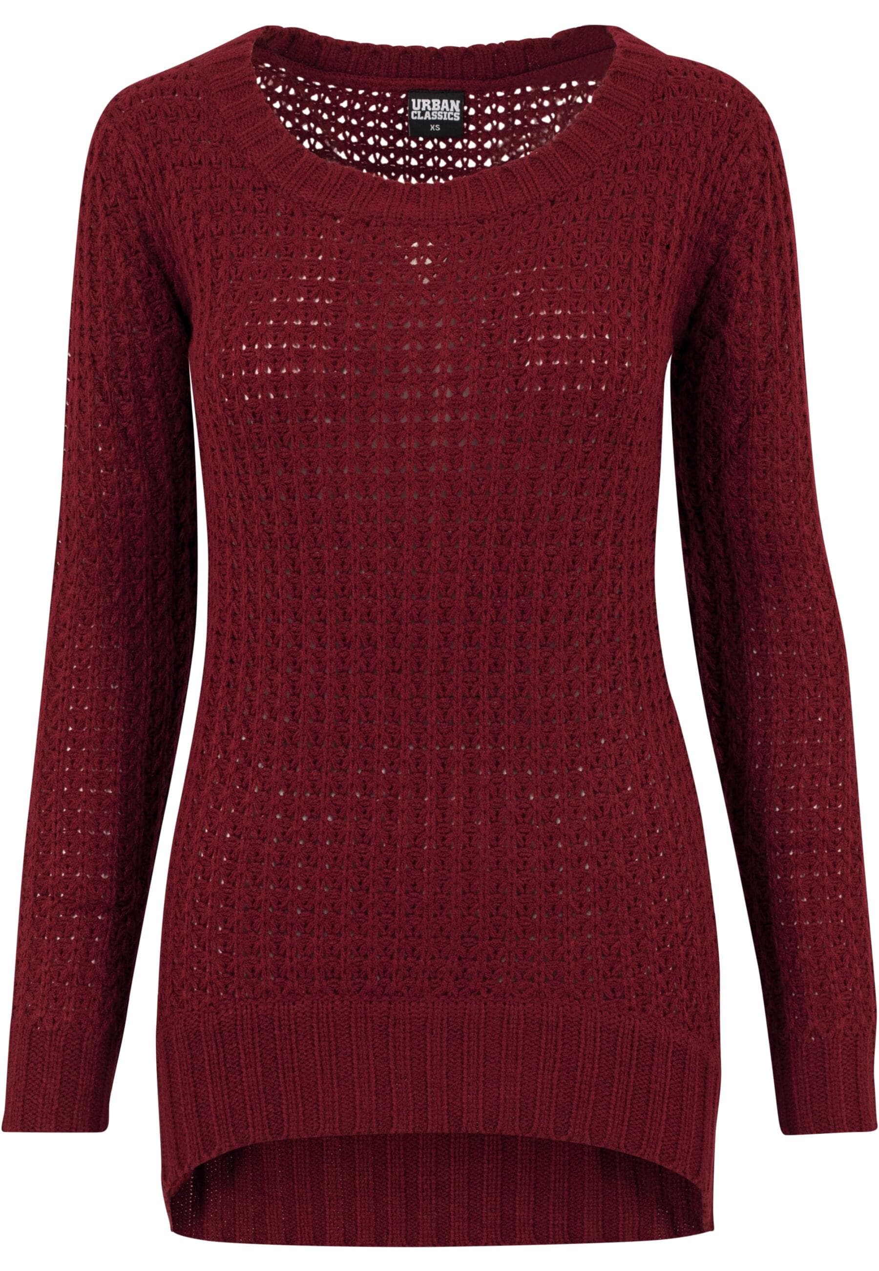 Rundhalspullover »Urban Classics Damen Ladies Long Wideneck Sweater«