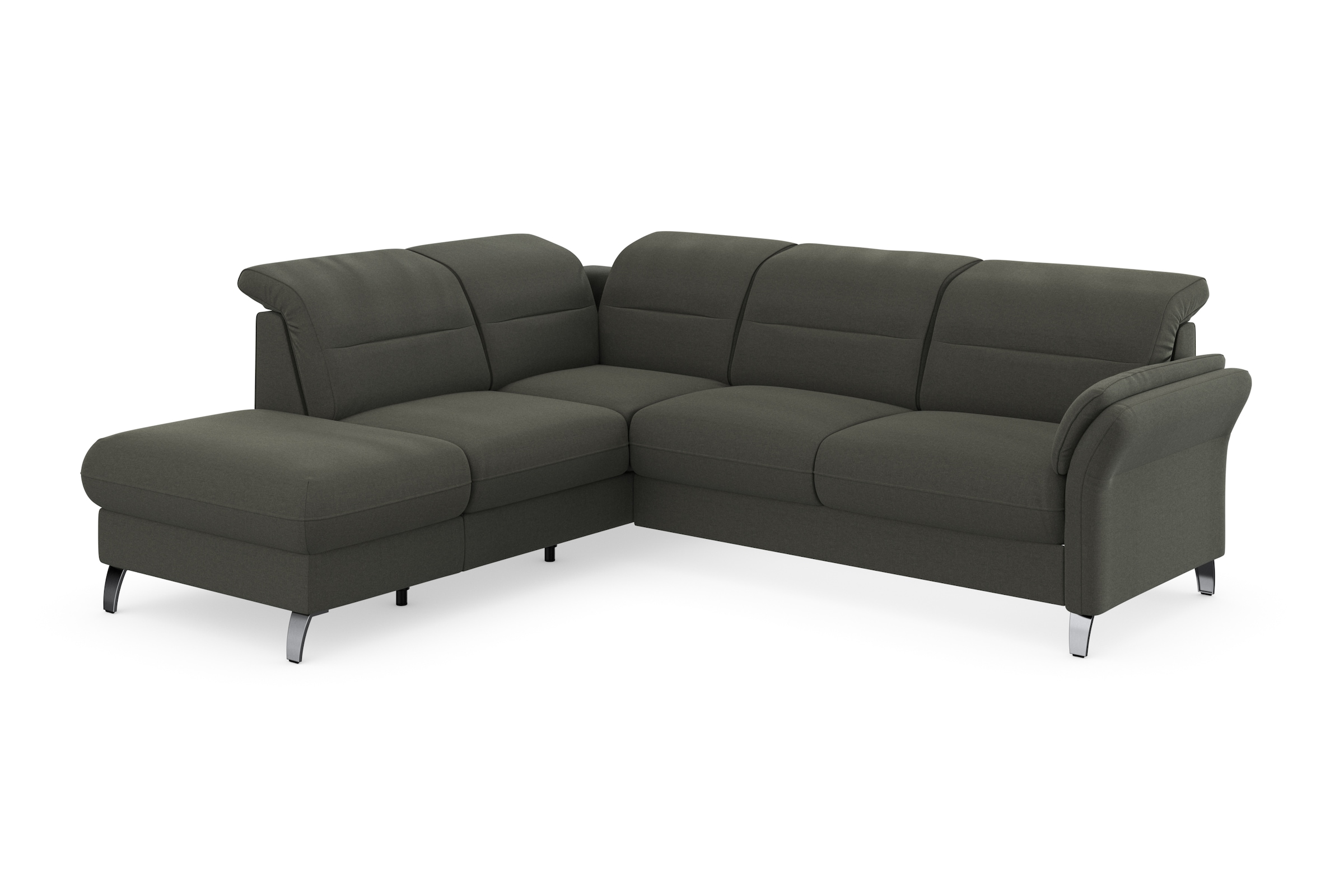 sit&more Ecksofa »Grenoble L-Form mit Federkern« wahlweise mit Bettfunktion, Bettkasten, Arm- und Kopfteilverstellung