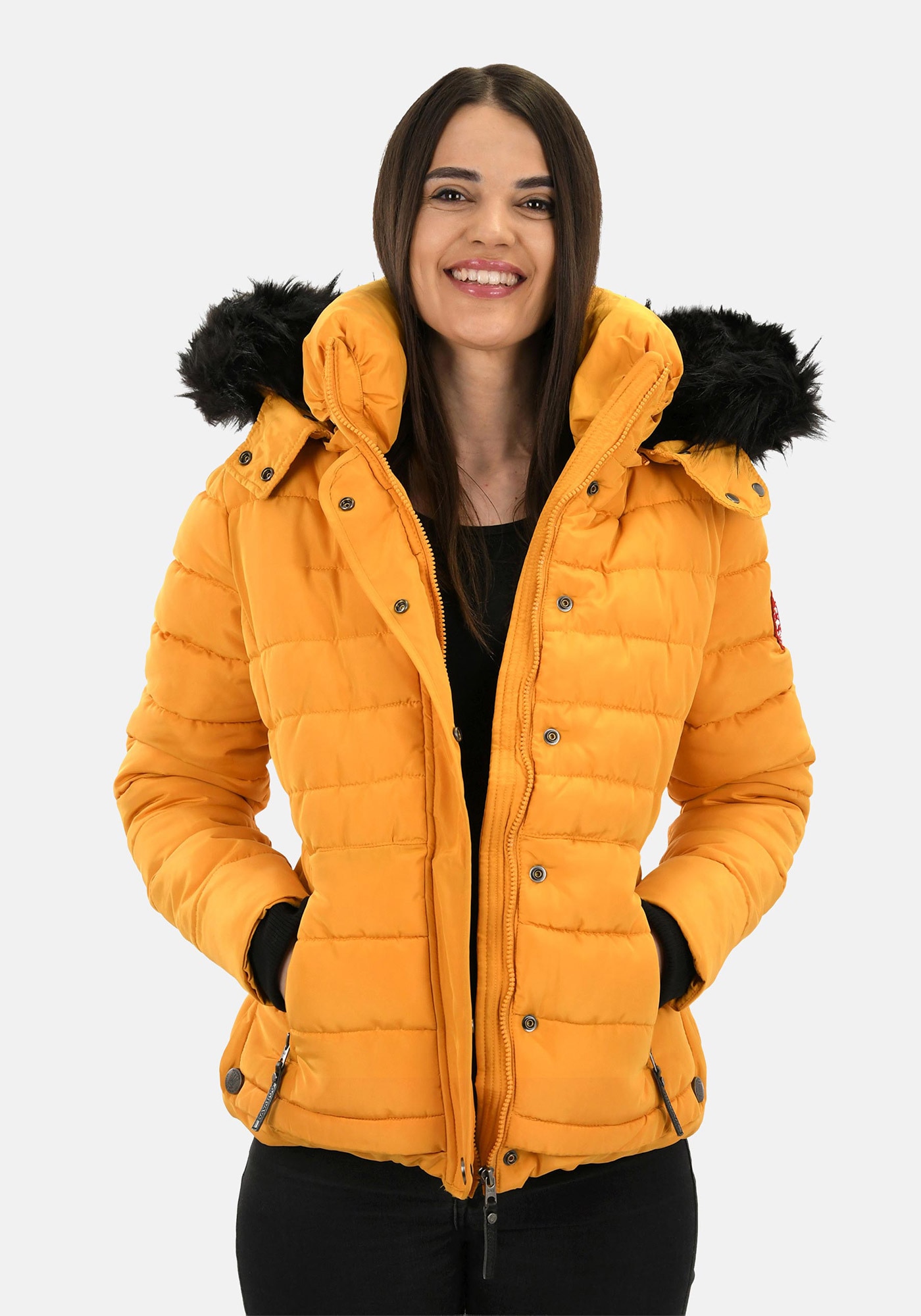 Navahoo Steppjacke »Chloe« hochwertige Winterjacke mit abnehmbarer Kapuze
