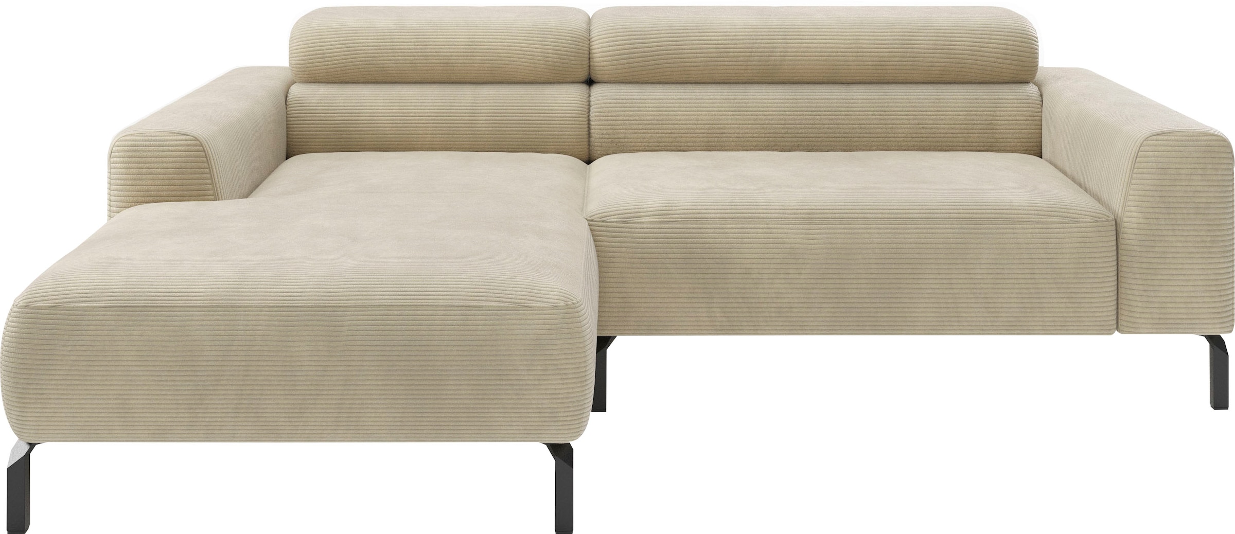 Home affaire Ecksofa "Ecksofa, L-Form, incl. Kopfteilverstellung, Breite 223 cm" wahlweise elektrische Sitztiefenverstellung